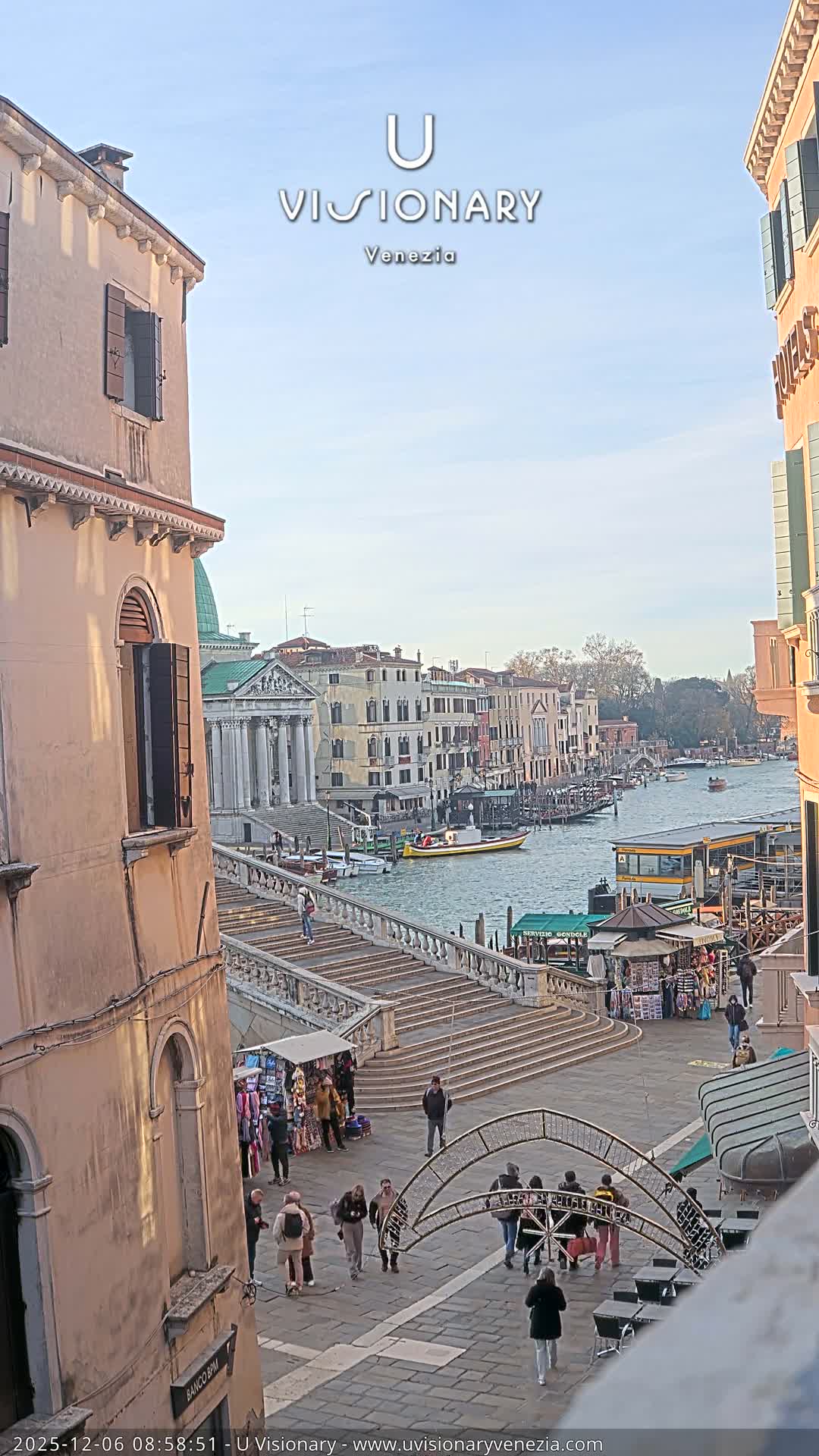 Venice, Ponte degli Scalzi Bridge & Chiesa di San Simeon Piccolo Church Live Cam - Venice, Veneto, Italy