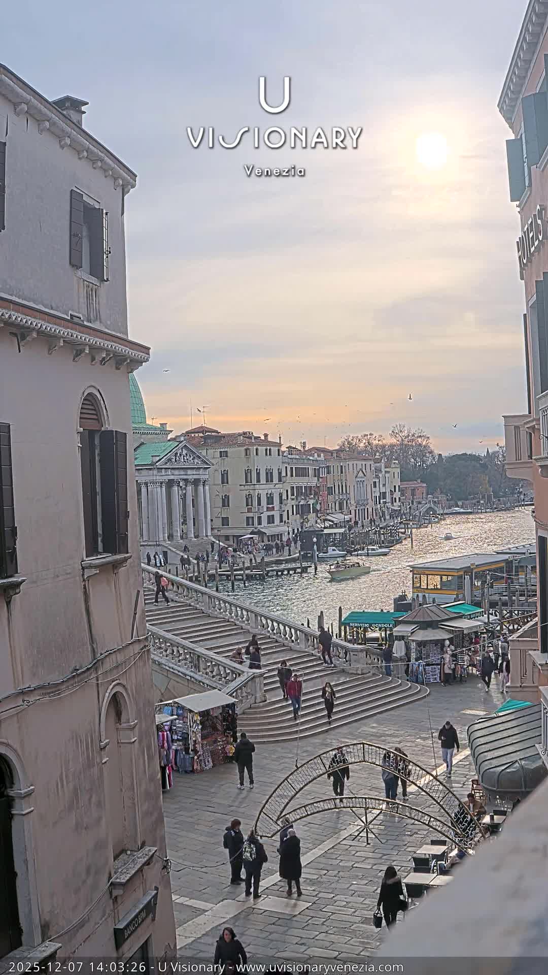 Venice, Ponte degli Scalzi Bridge & Chiesa di San Simeon Piccolo Church Live Cam - Venice, Veneto, Italy