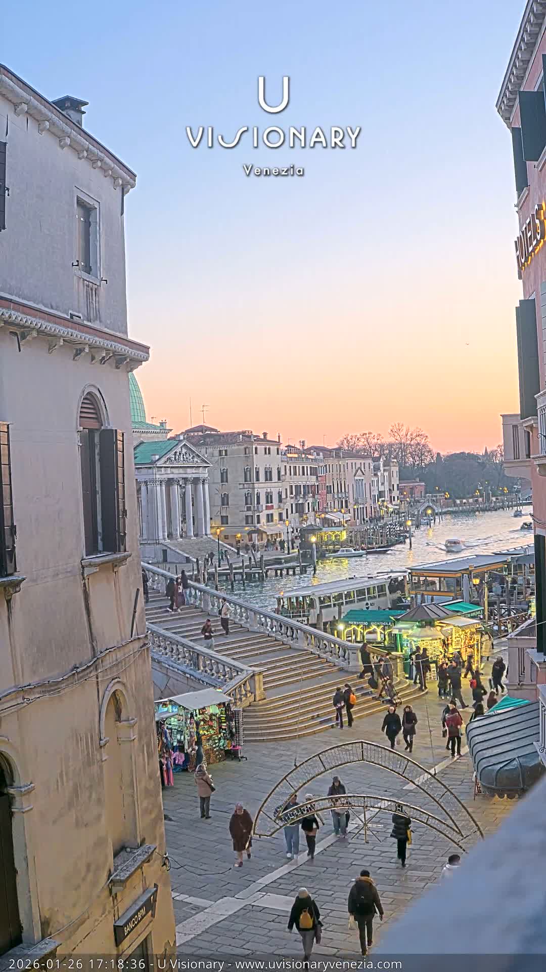 Venice, Ponte degli Scalzi Bridge & Chiesa di San Simeon Piccolo Church Live Cam - Venice, Veneto, Italy