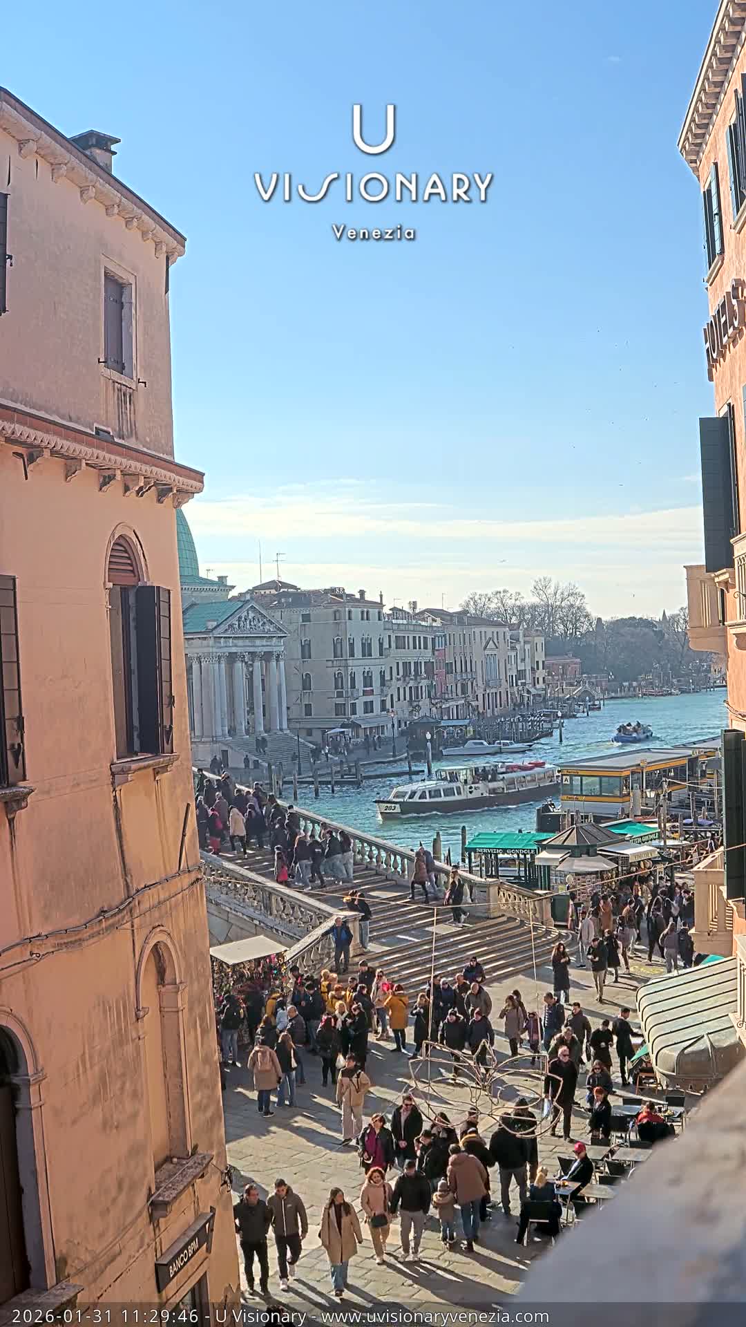 Venice, Ponte degli Scalzi Bridge & Chiesa di San Simeon Piccolo Church Live Cam - Venice, Veneto, Italy