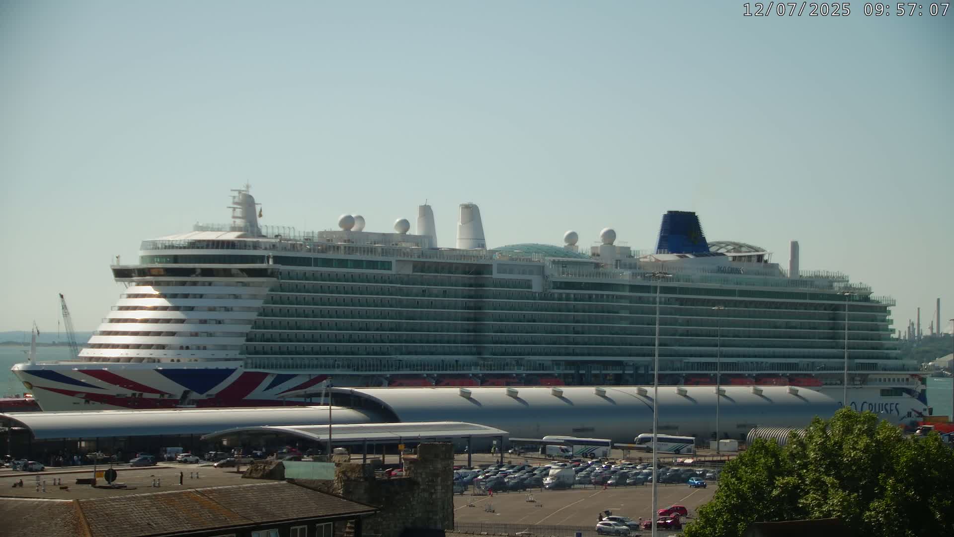 Port of Southampton Ocean Cruise Terminal (Berth 46) Live Cam - Southampton, Hampshire, South East, England, United Kingdom