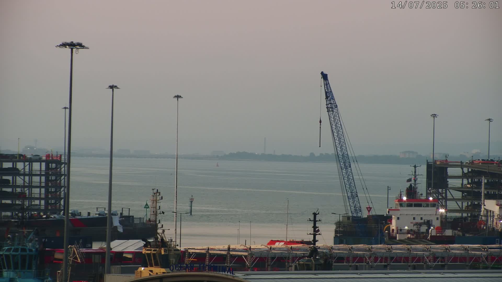 Port of Southampton Ocean Cruise Terminal (Berth 46) Live Cam - Southampton, Hampshire, South East, England, United Kingdom