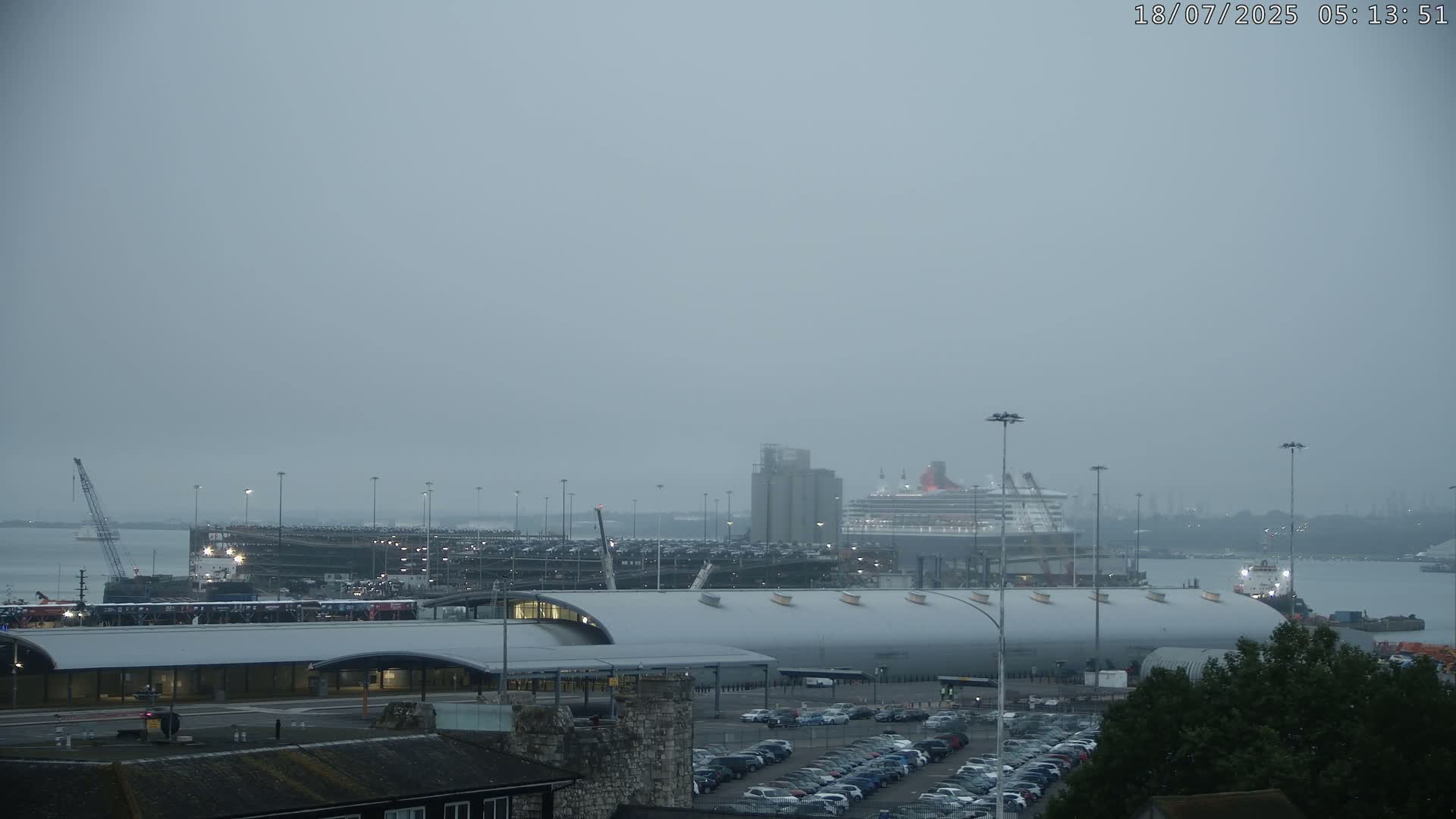 Port of Southampton Ocean Cruise Terminal (Berth 46) Live Cam - Southampton, Hampshire, South East, England, United Kingdom