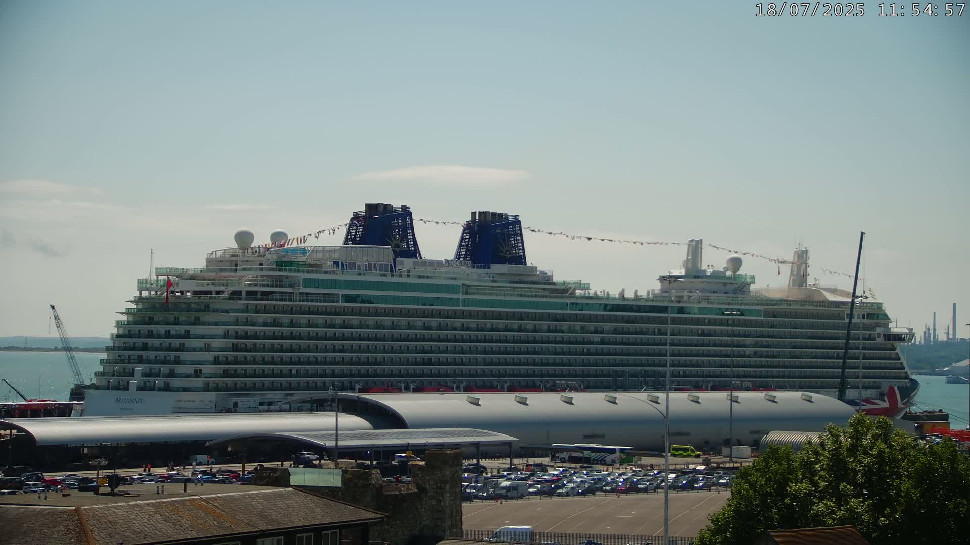 Port of Southampton Ocean Cruise Terminal (Berth 46) Live Cam - Southampton, Hampshire, South East, England, United Kingdom