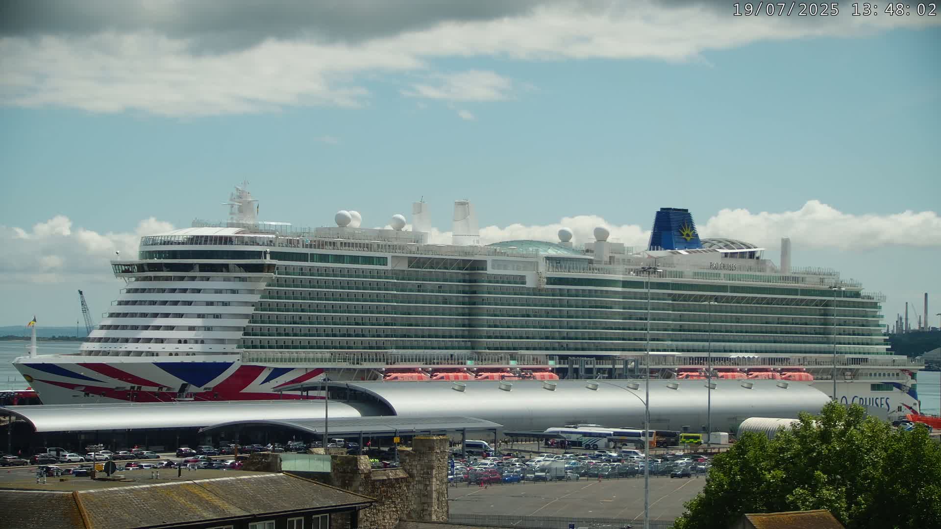 Port of Southampton Ocean Cruise Terminal (Berth 46) Live Cam - Southampton, Hampshire, South East, England, United Kingdom