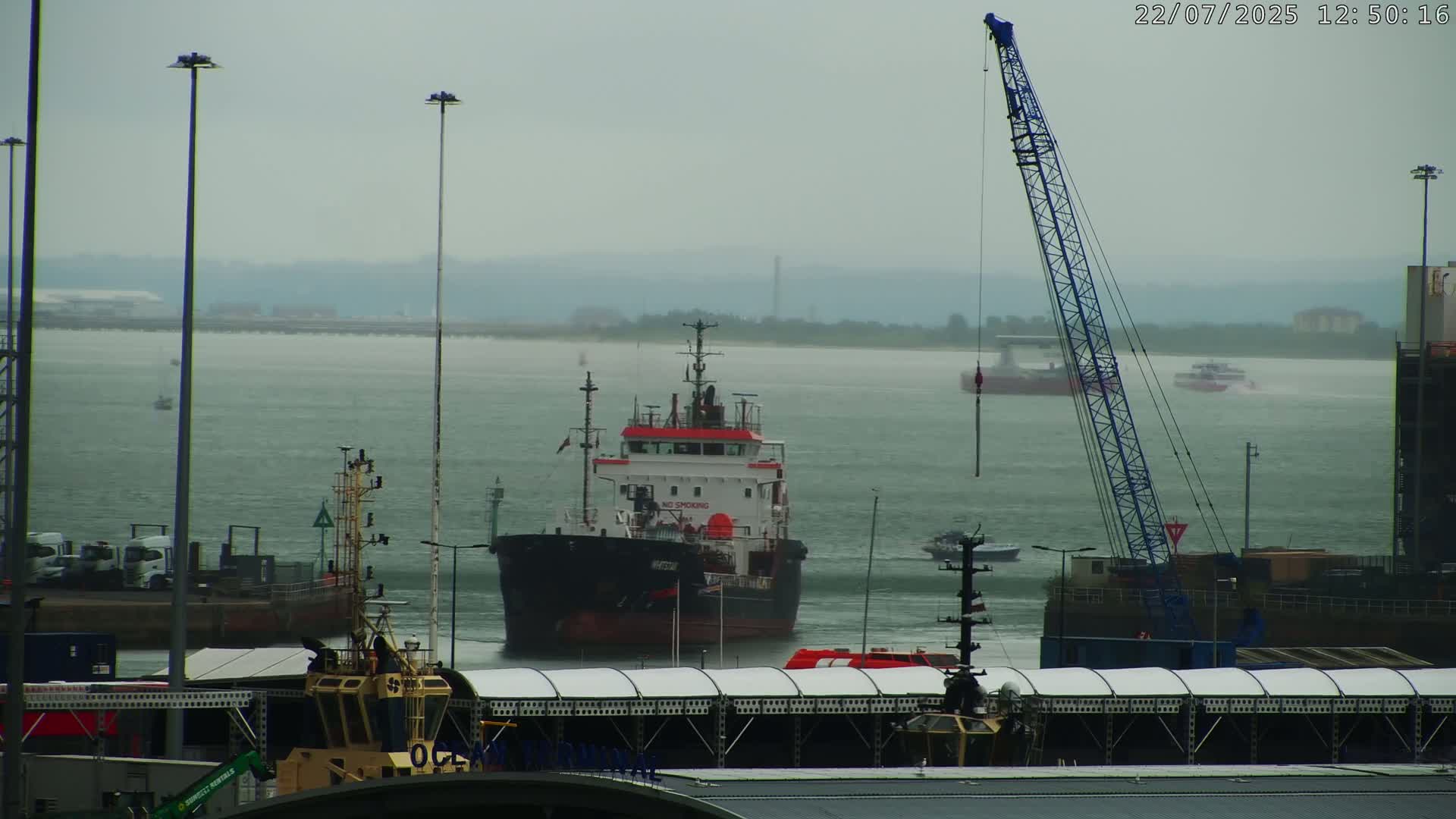 Port of Southampton Ocean Cruise Terminal (Berth 46) Live Cam - Southampton, Hampshire, South East, England, United Kingdom