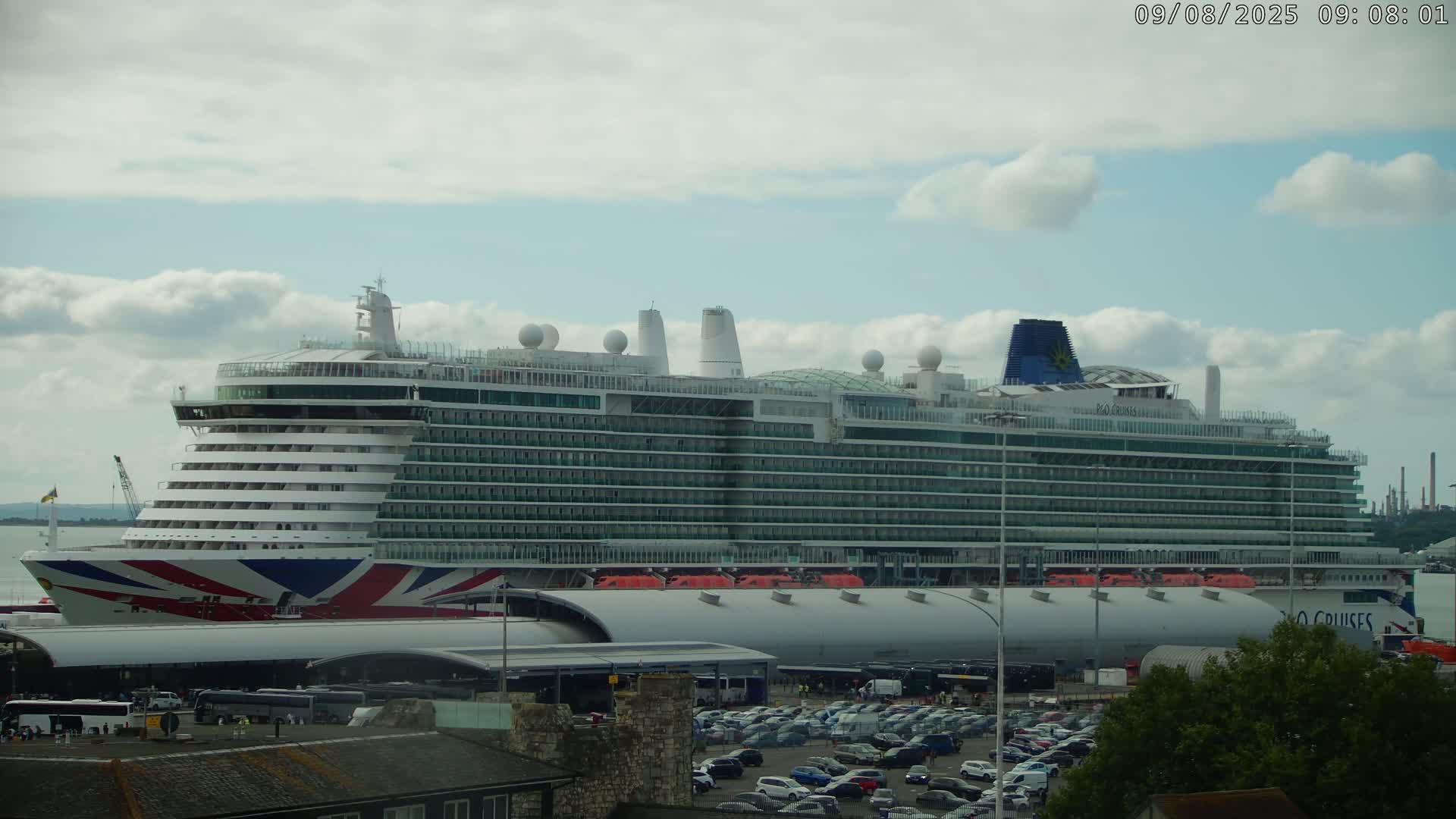 Port of Southampton Ocean Cruise Terminal (Berth 46) Live Cam - Southampton, Hampshire, South East, England, United Kingdom