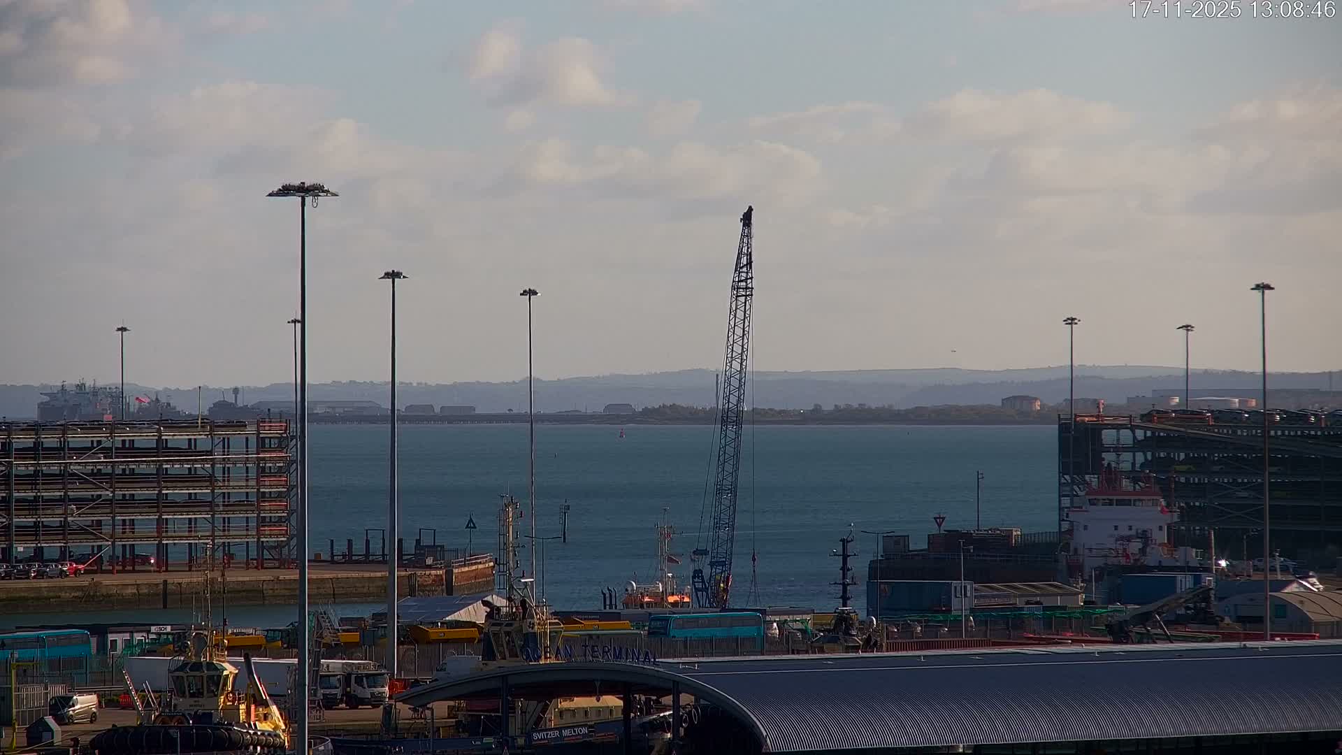 Port of Southampton Ocean Cruise Terminal (Berth 46) Live Cam - Southampton, Hampshire, South East, England, United Kingdom