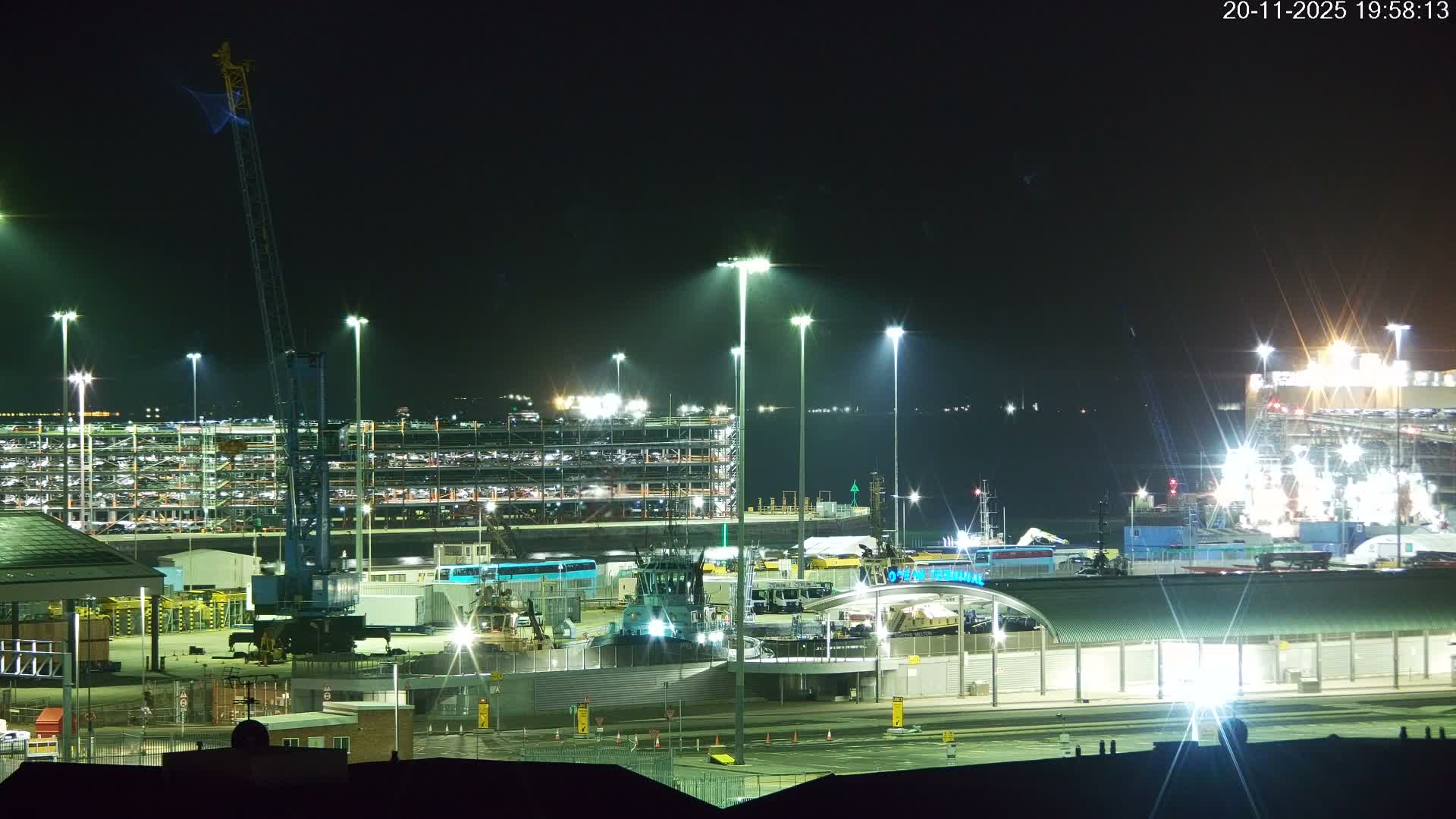 Port of Southampton Ocean Cruise Terminal (Berth 46) Live Cam - Southampton, Hampshire, South East, England, United Kingdom