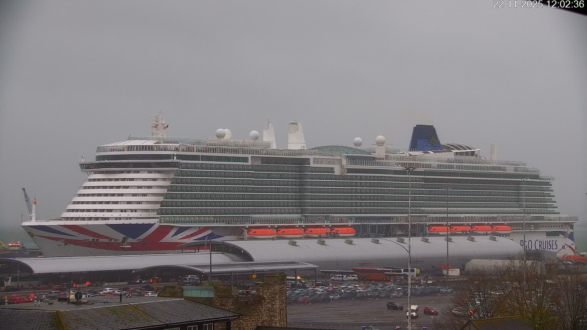 Port of Southampton Ocean Cruise Terminal (Berth 46) Live Cam - Southampton, Hampshire, South East, England, United Kingdom