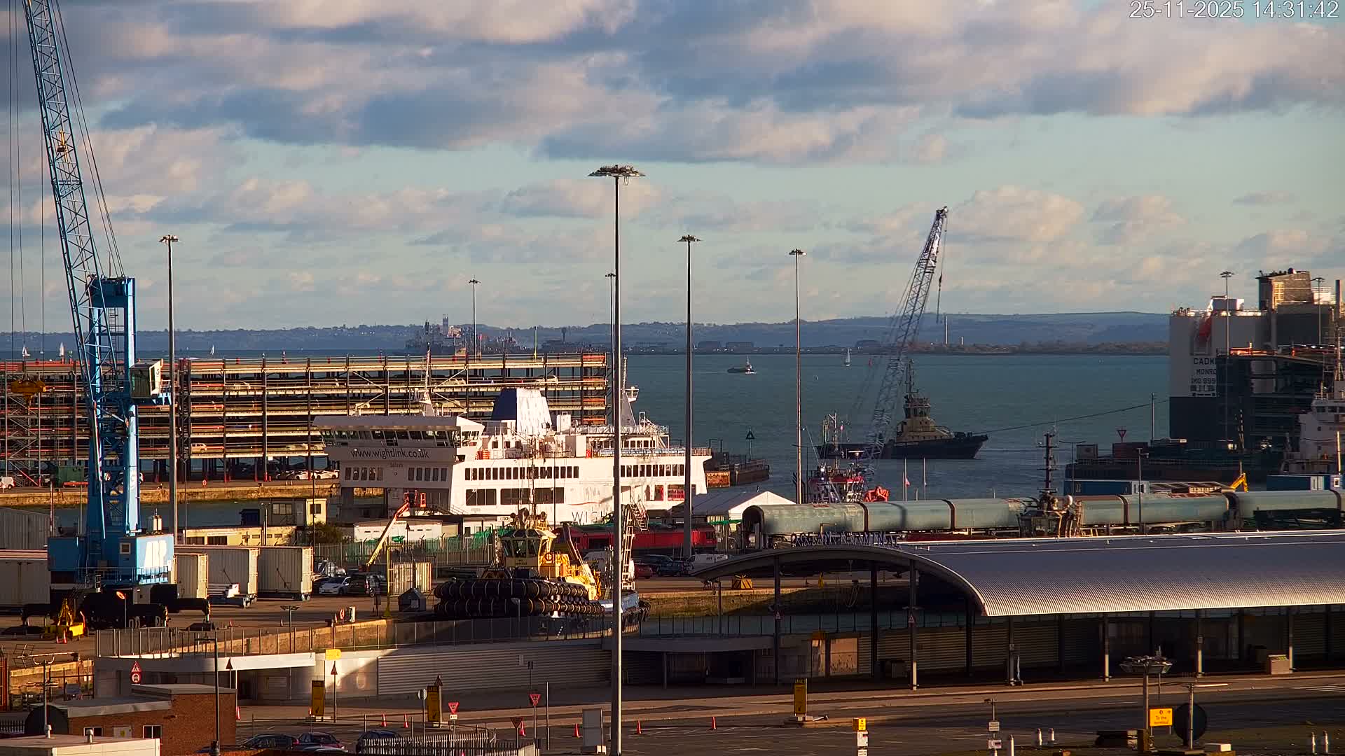 Port of Southampton Ocean Cruise Terminal (Berth 46) Live Cam - Southampton, Hampshire, South East, England, United Kingdom