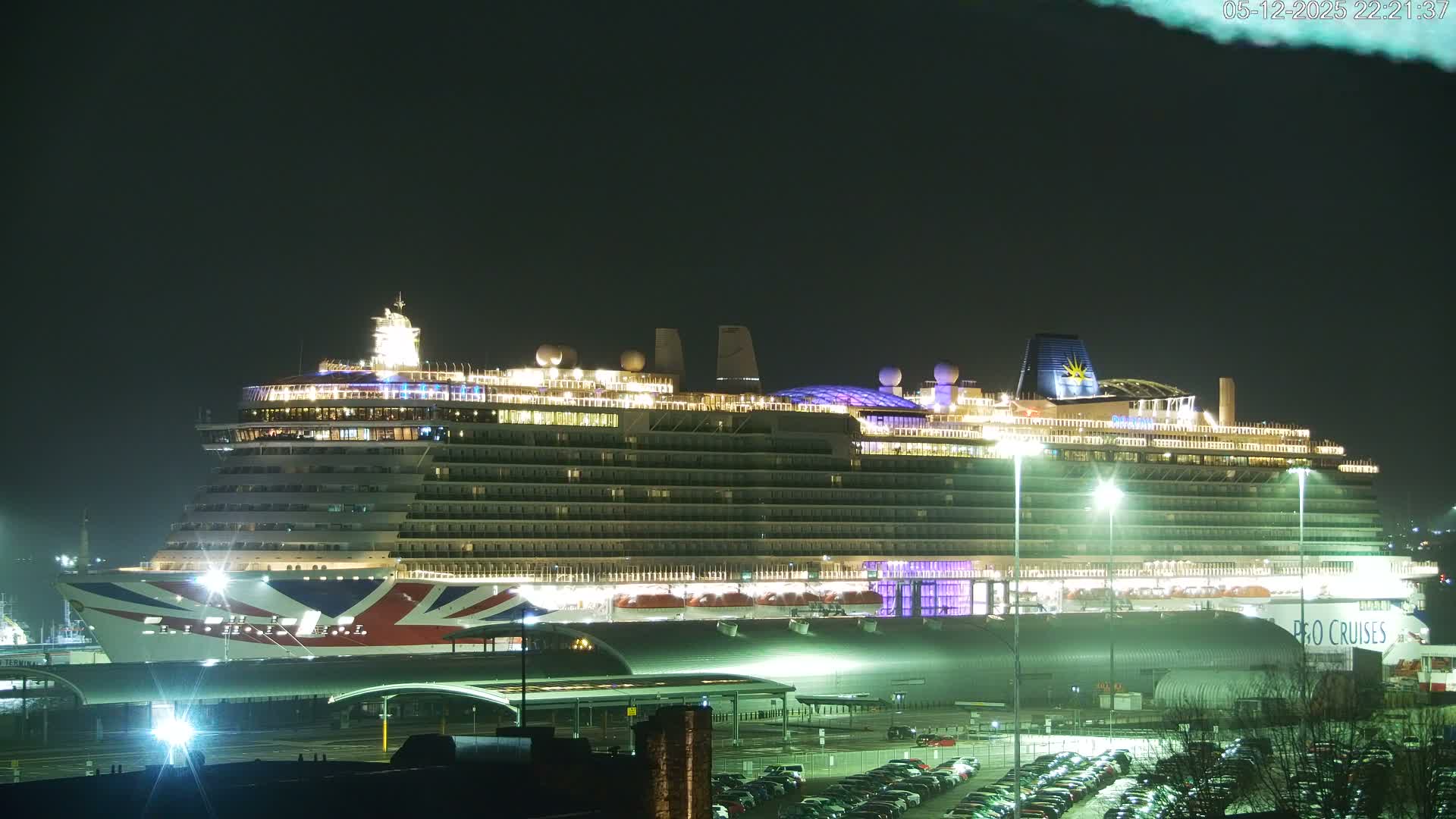 Port of Southampton Ocean Cruise Terminal (Berth 46) Live Cam - Southampton, Hampshire, South East, England, United Kingdom