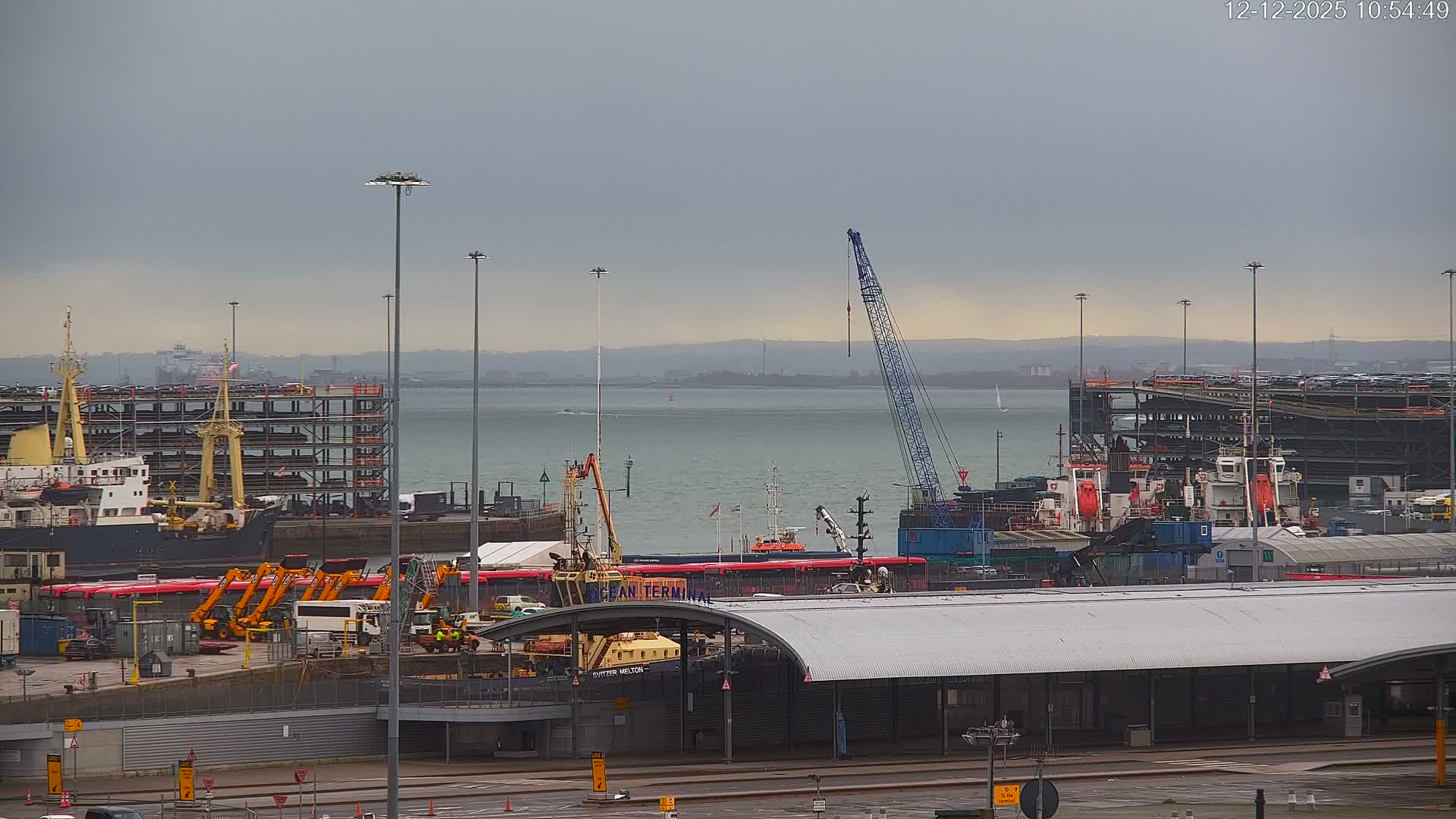 Port of Southampton Ocean Cruise Terminal (Berth 46) Live Cam - Southampton, Hampshire, South East, England, United Kingdom