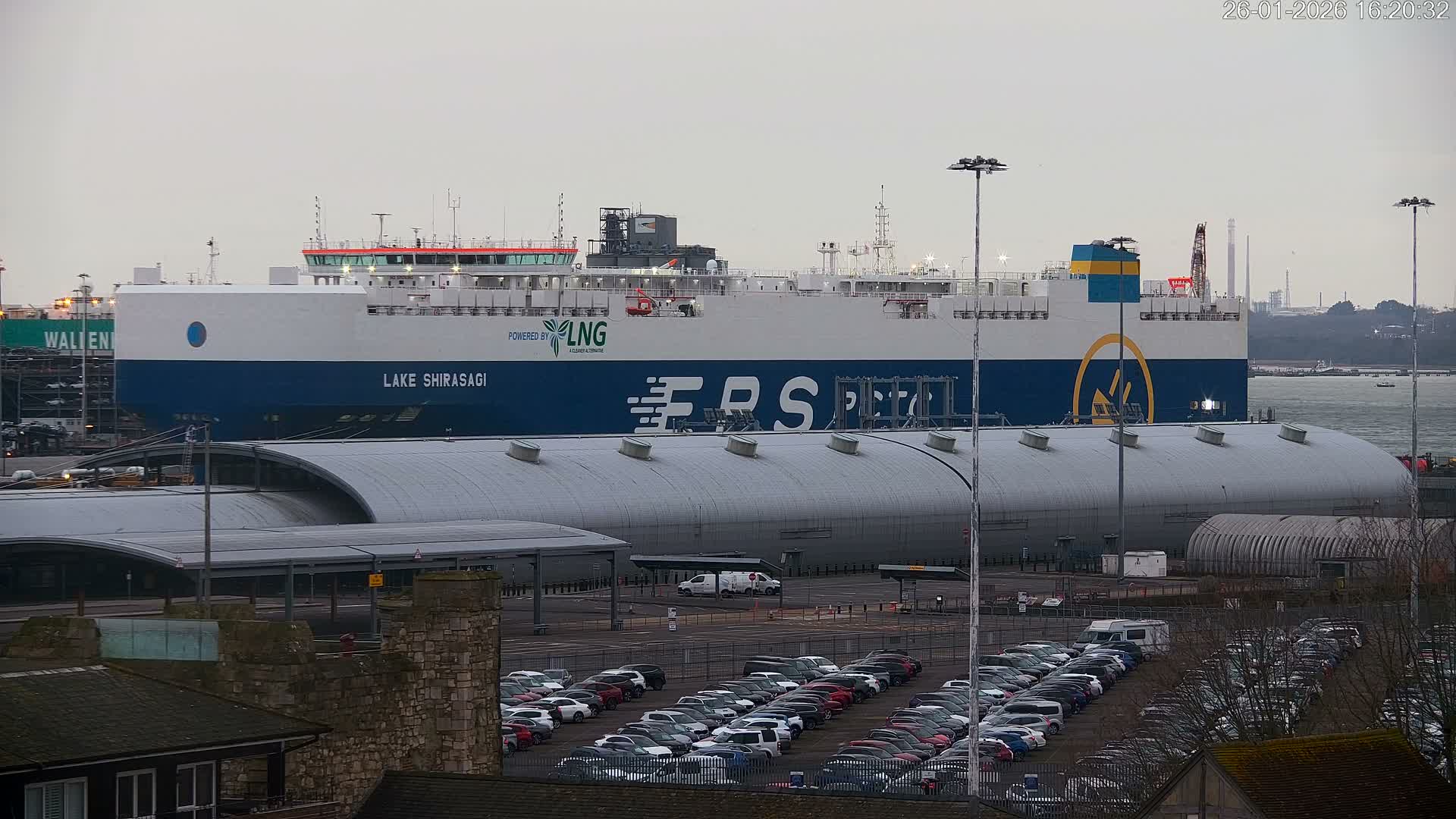 Port of Southampton Ocean Cruise Terminal (Berth 46) Live Cam - Southampton, Hampshire, South East, England, United Kingdom