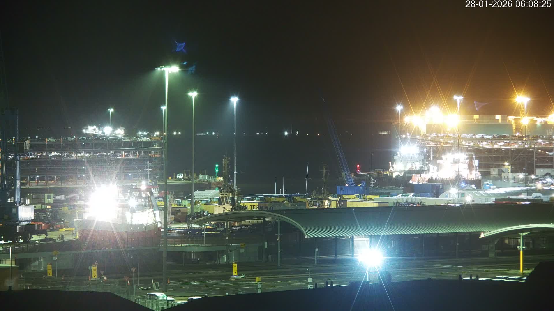 Port of Southampton Ocean Cruise Terminal (Berth 46) Live Cam - Southampton, Hampshire, South East, England, United Kingdom