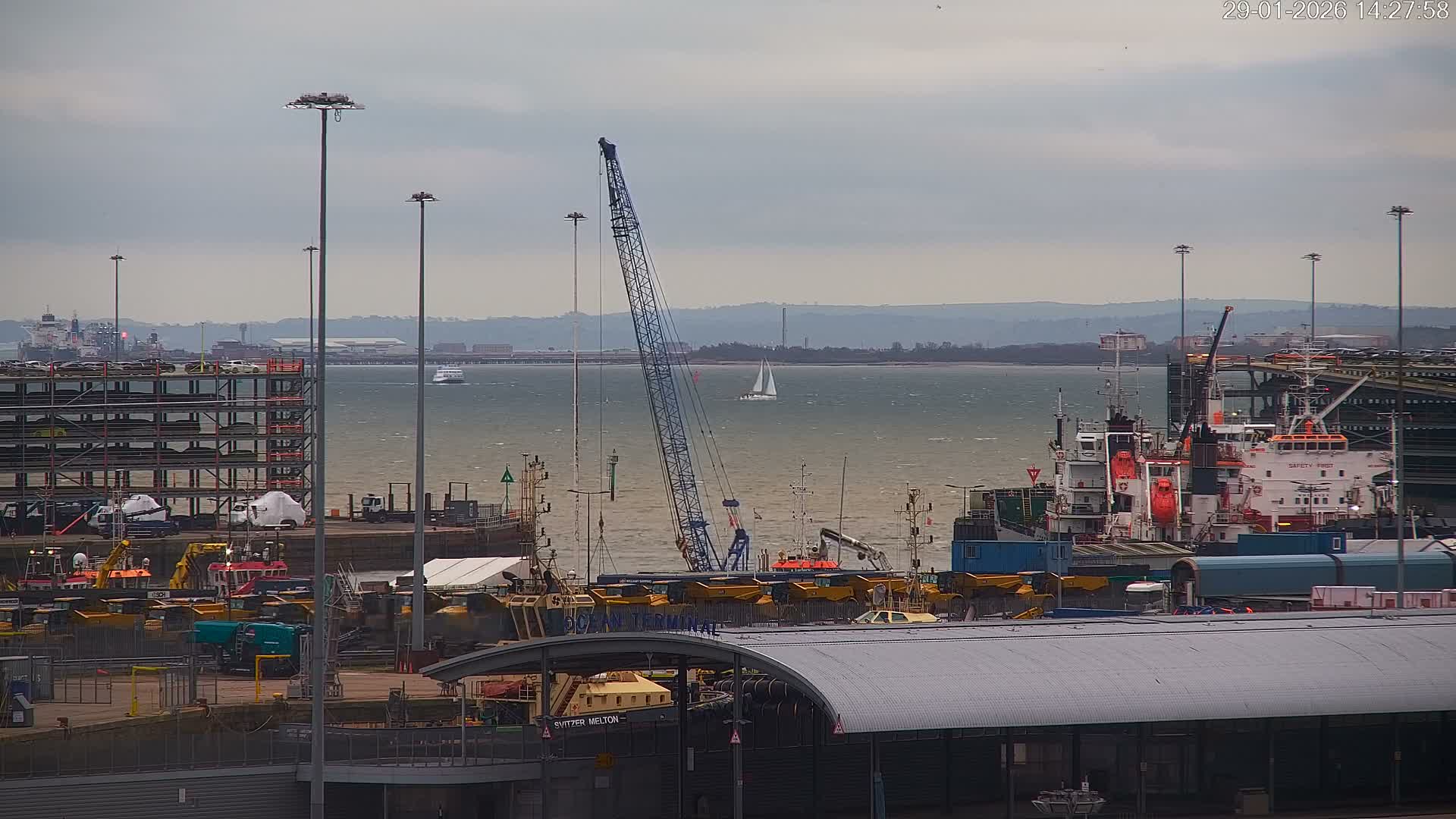 Port of Southampton Ocean Cruise Terminal (Berth 46) Live Cam - Southampton, Hampshire, South East, England, United Kingdom