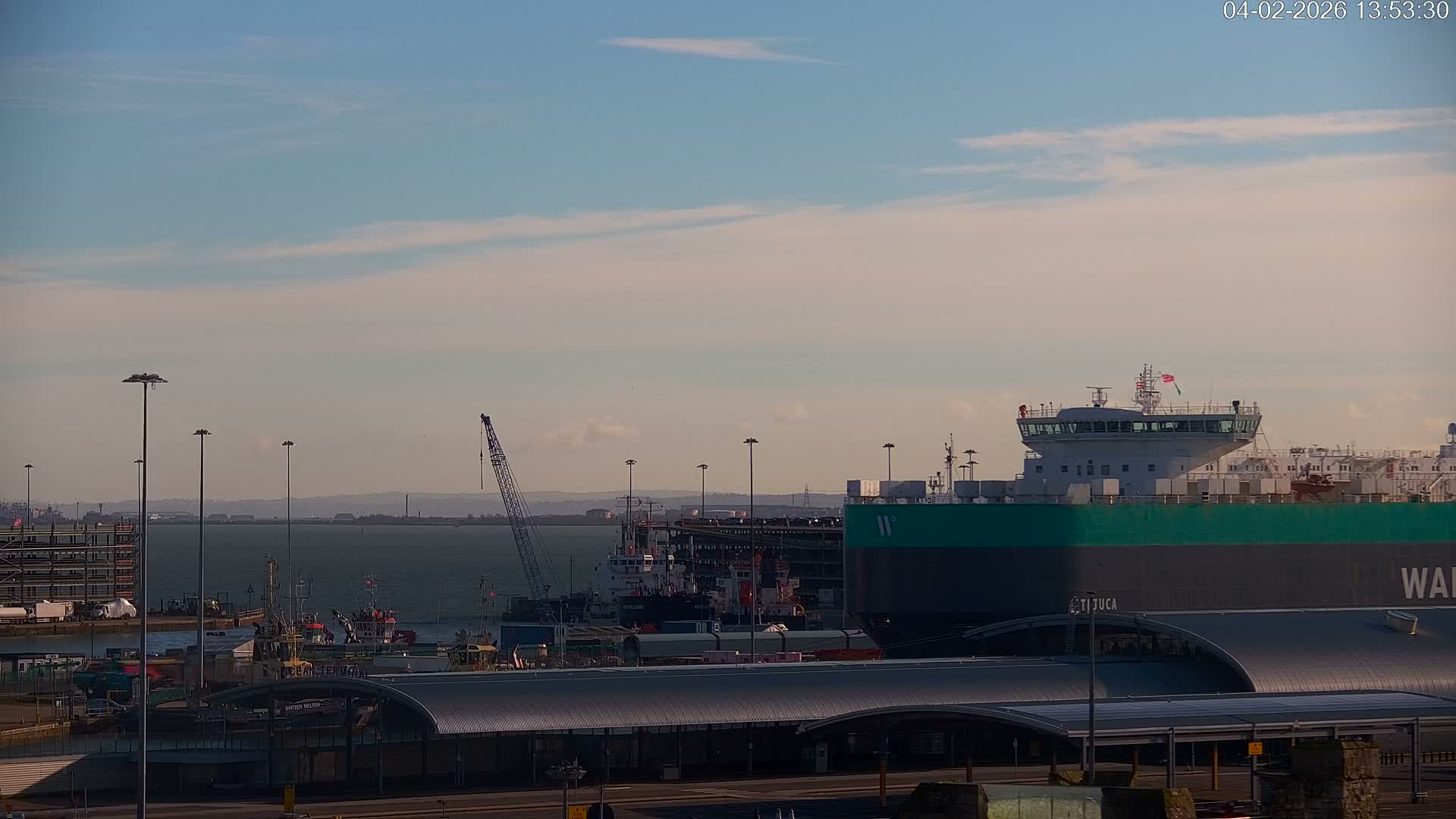 Port of Southampton Ocean Cruise Terminal (Berth 46) Live Cam - Southampton, Hampshire, South East, England, United Kingdom