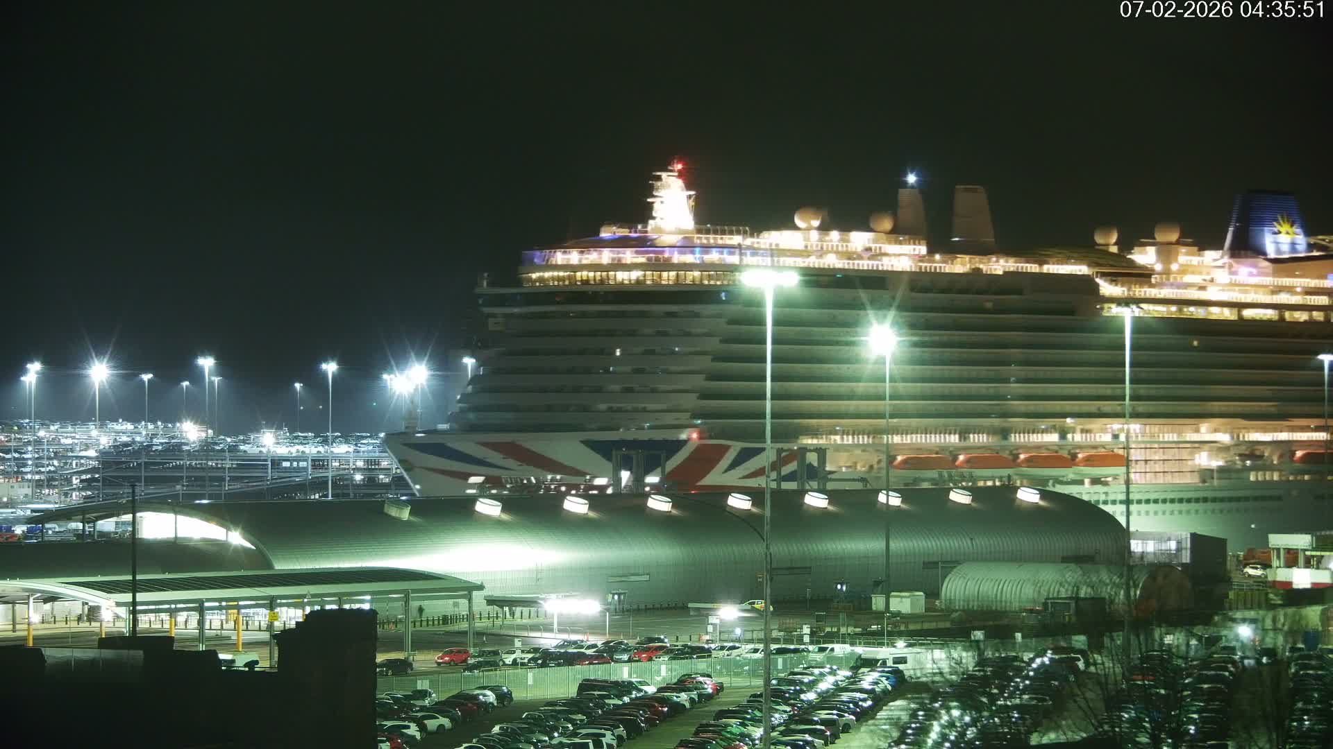 Port of Southampton Ocean Cruise Terminal (Berth 46) Live Cam - Southampton, Hampshire, South East, England, United Kingdom