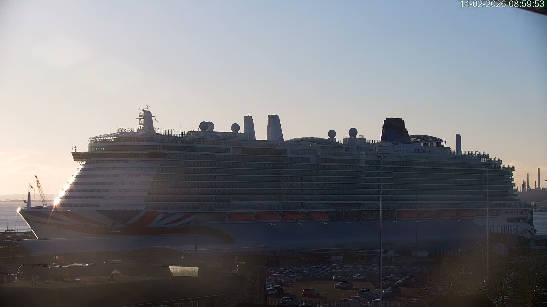 Port of Southampton Ocean Cruise Terminal (Berth 46) Live Cam - Southampton, Hampshire, South East, England, United Kingdom