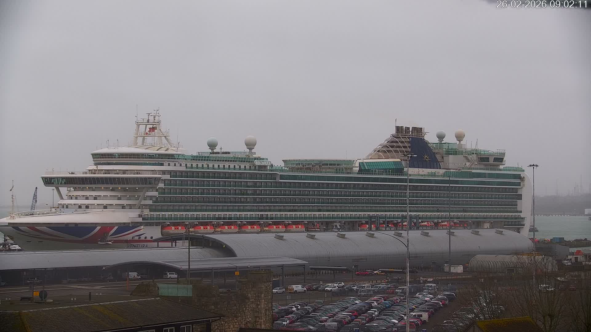 Port of Southampton Ocean Cruise Terminal (Berth 46) Live Cam - Southampton, Hampshire, South East, England, United Kingdom