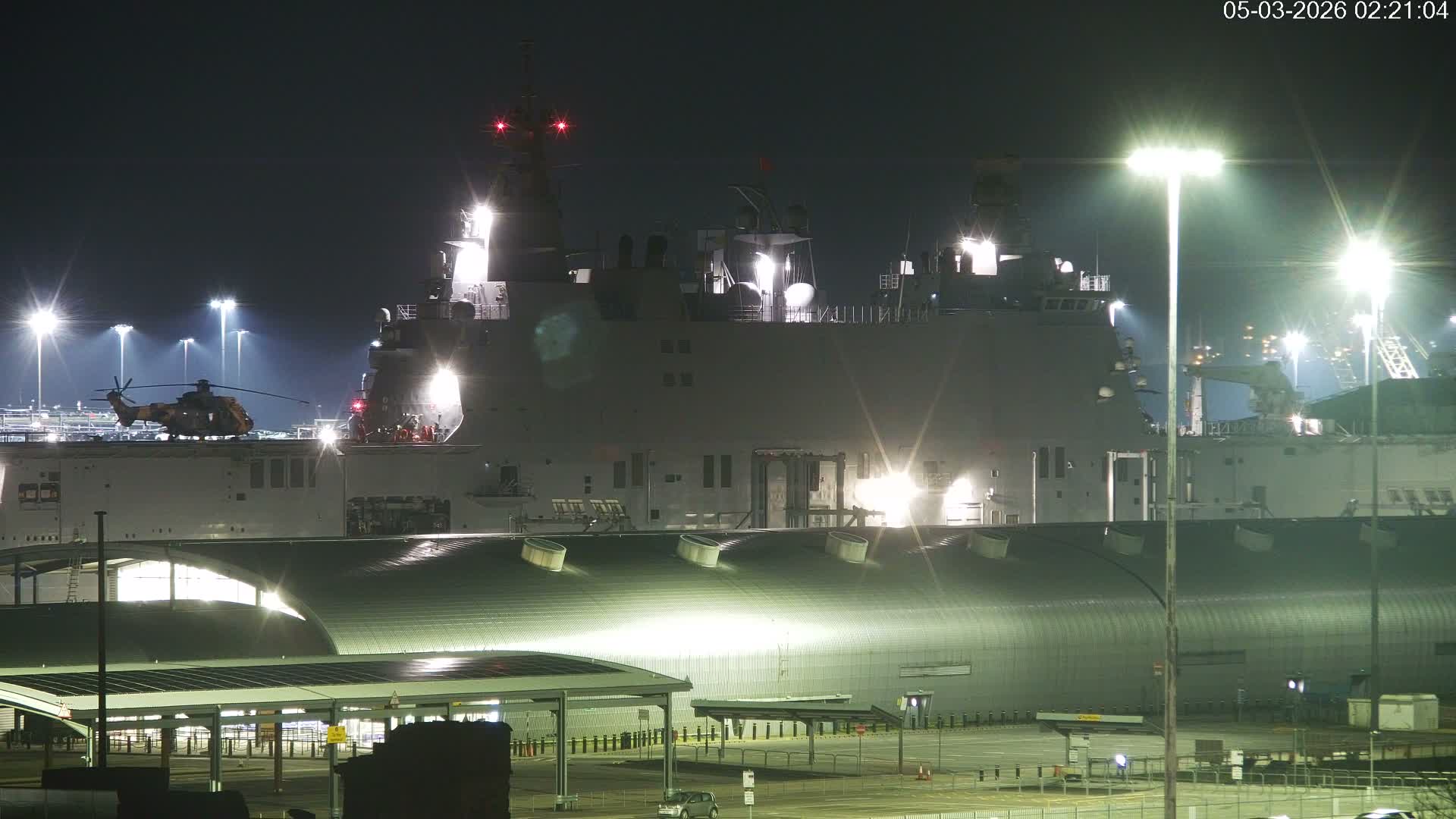 Port of Southampton Ocean Cruise Terminal (Berth 46) Live Cam - Southampton, Hampshire, South East, England, United Kingdom
