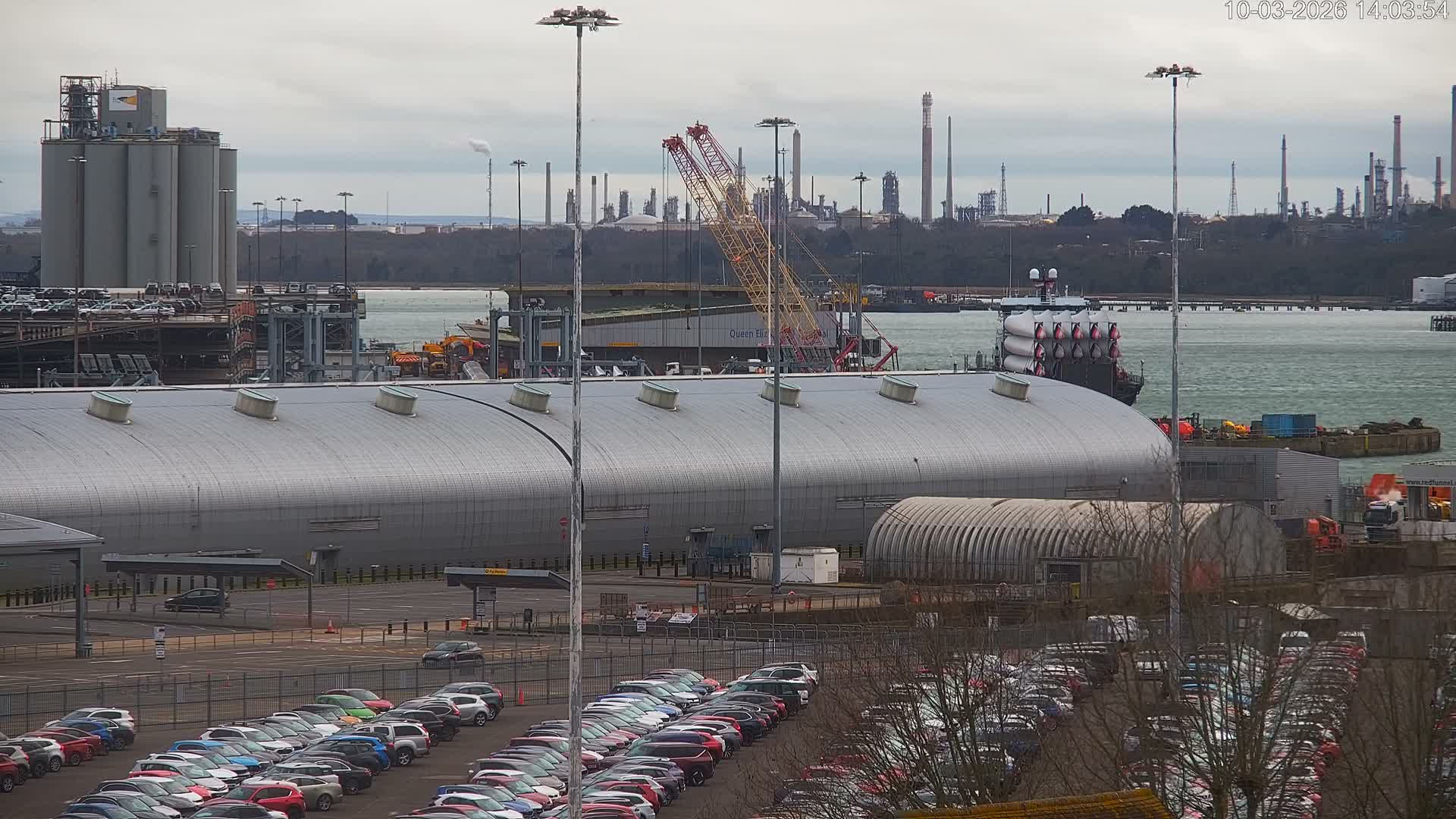 Port of Southampton Ocean Cruise Terminal (Berth 46) Live Cam - Southampton, Hampshire, South East, England, United Kingdom