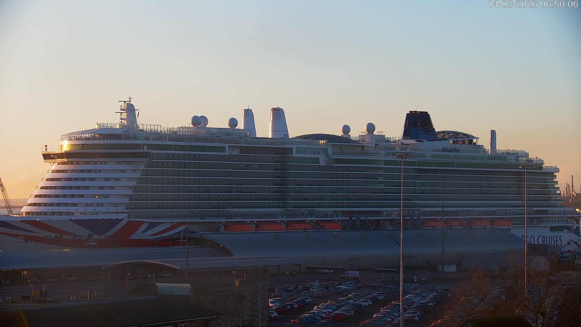 Port of Southampton Ocean Cruise Terminal (Berth 46) Live Cam - Southampton, Hampshire, South East, England, United Kingdom