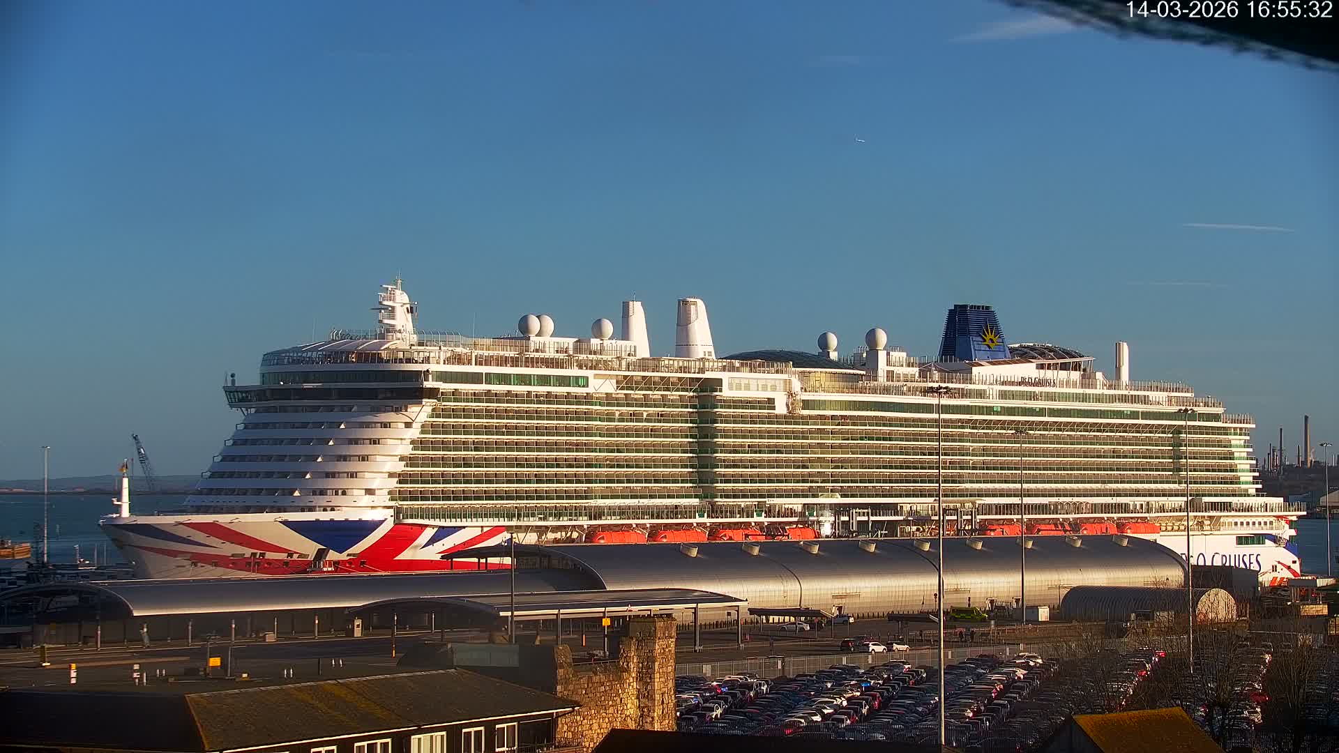 Port of Southampton Ocean Cruise Terminal (Berth 46) Live Cam - Southampton, Hampshire, South East, England, United Kingdom