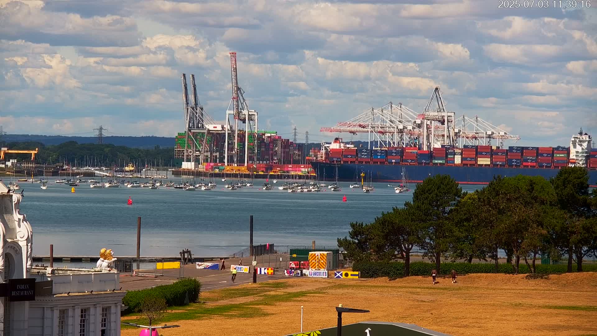 Southampton, Container Port & River Test Container Ship Shipspotting Live Cam - Southampton, Hampshire, South East, England, United Kingdom
