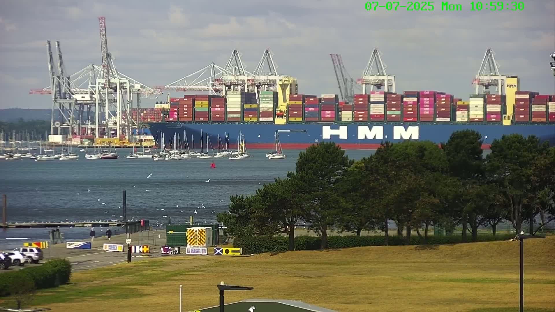Southampton, Container Port & River Test Container Ship Shipspotting Live Cam - Southampton, Hampshire, South East, England, United Kingdom