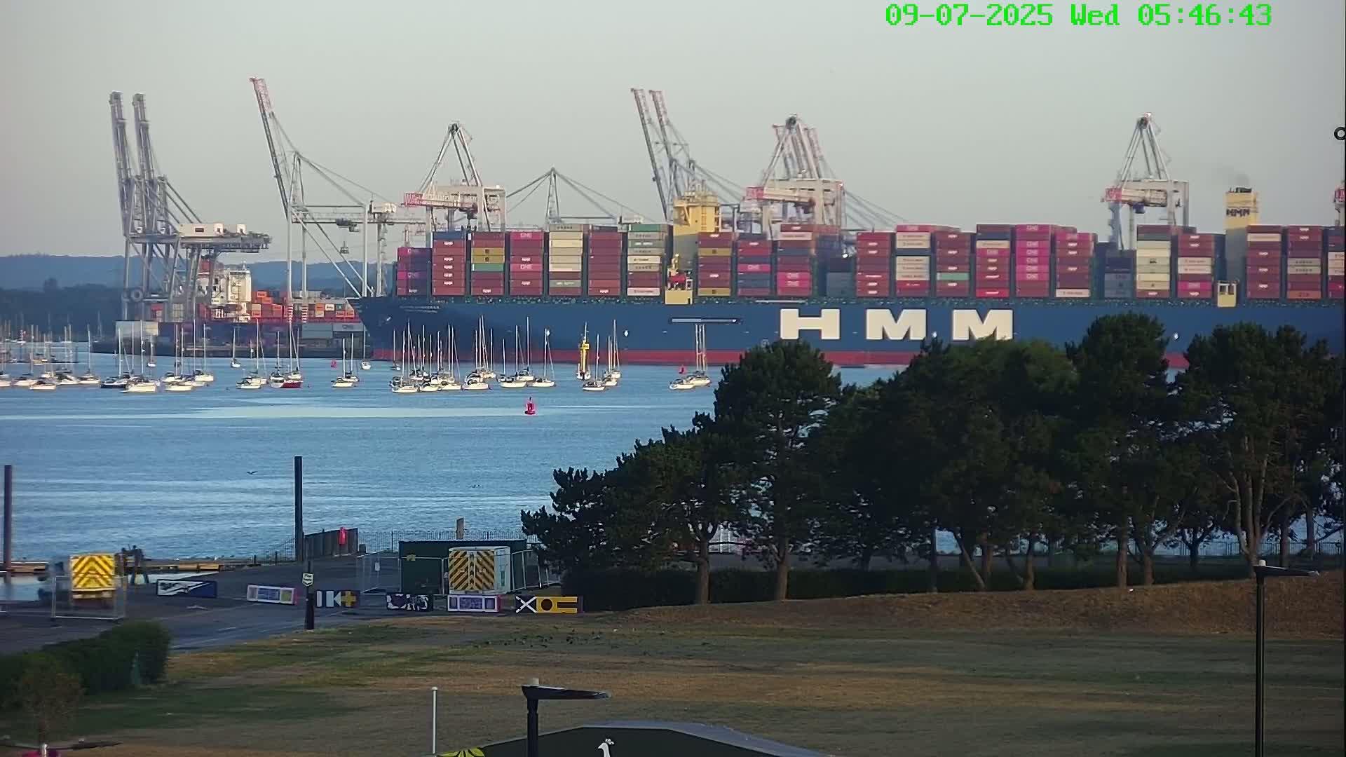 Southampton, Container Port & River Test Container Ship Shipspotting Live Cam - Southampton, Hampshire, South East, England, United Kingdom