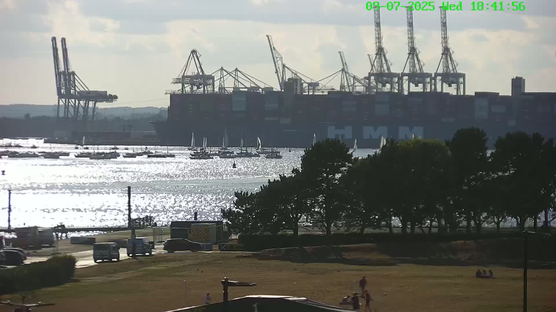 Southampton, Container Port & River Test Container Ship Shipspotting Live Cam - Southampton, Hampshire, South East, England, United Kingdom