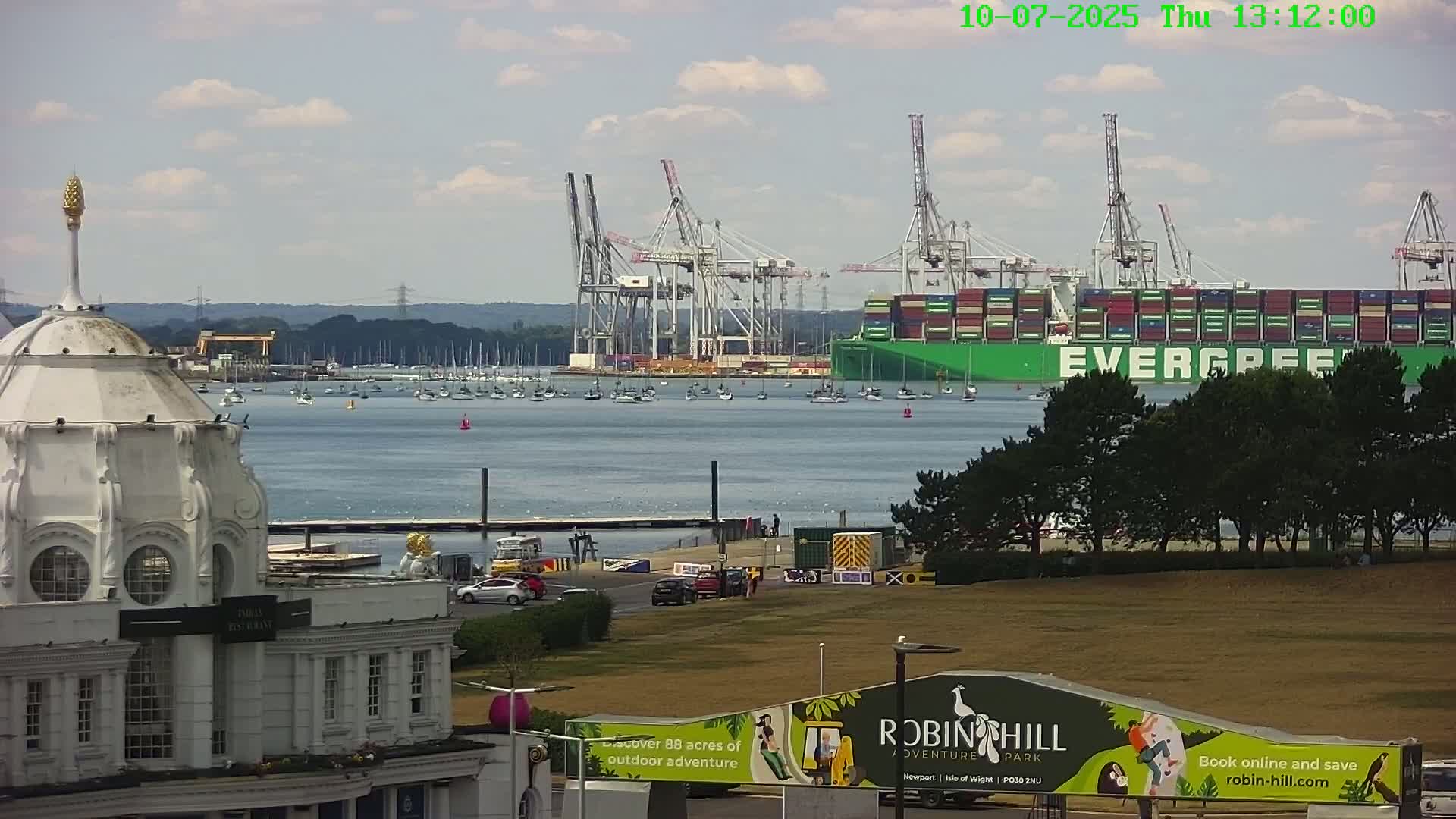 Southampton, Container Port & River Test Container Ship Shipspotting Live Cam - Southampton, Hampshire, South East, England, United Kingdom