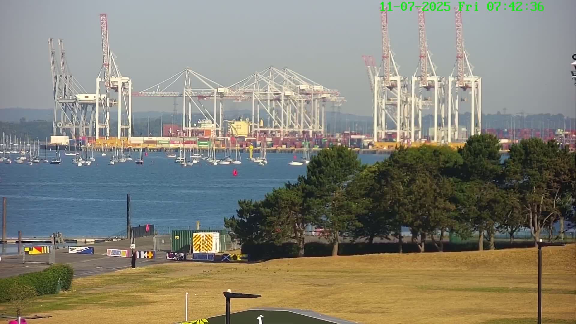 Southampton, Container Port & River Test Container Ship Shipspotting Live Cam - Southampton, Hampshire, South East, England, United Kingdom