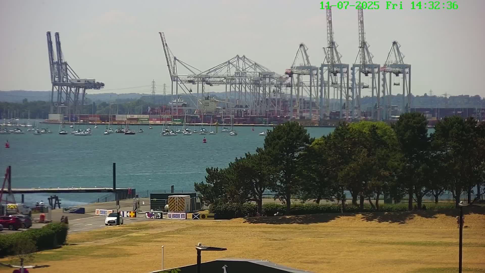 Southampton, Container Port & River Test Container Ship Shipspotting Live Cam - Southampton, Hampshire, South East, England, United Kingdom