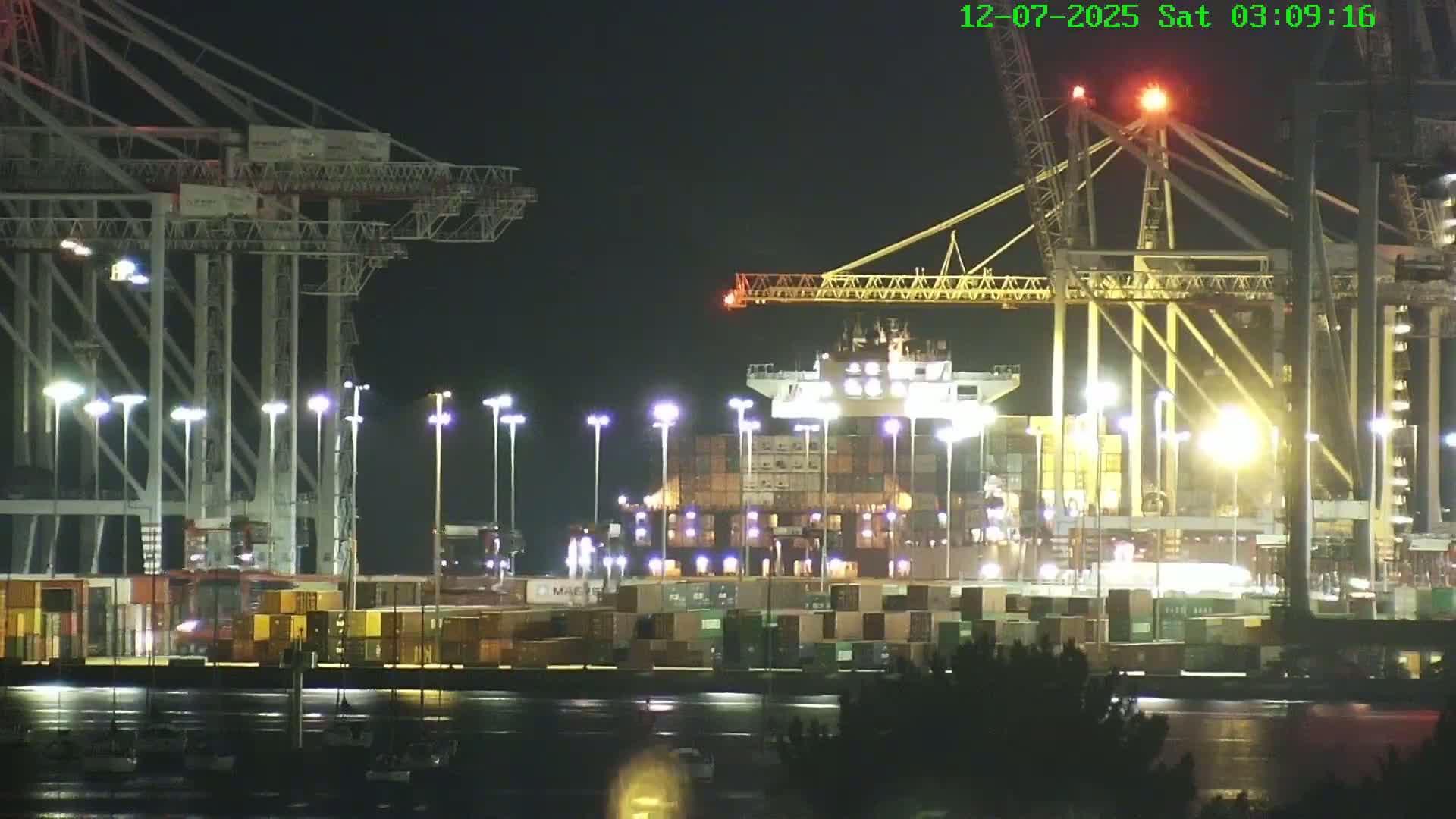Southampton, Container Port & River Test Container Ship Shipspotting Live Cam - Southampton, Hampshire, South East, England, United Kingdom