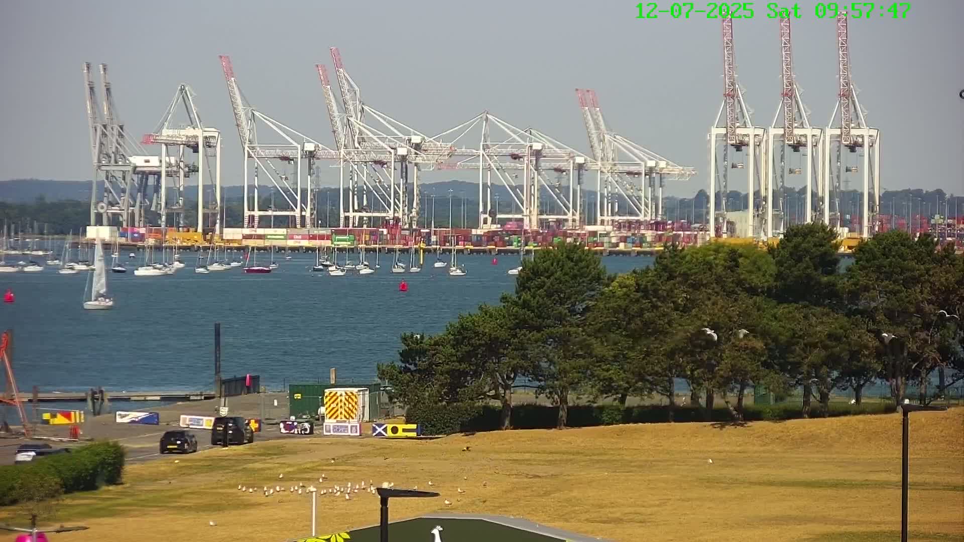 Southampton, Container Port & River Test Container Ship Shipspotting Live Cam - Southampton, Hampshire, South East, England, United Kingdom