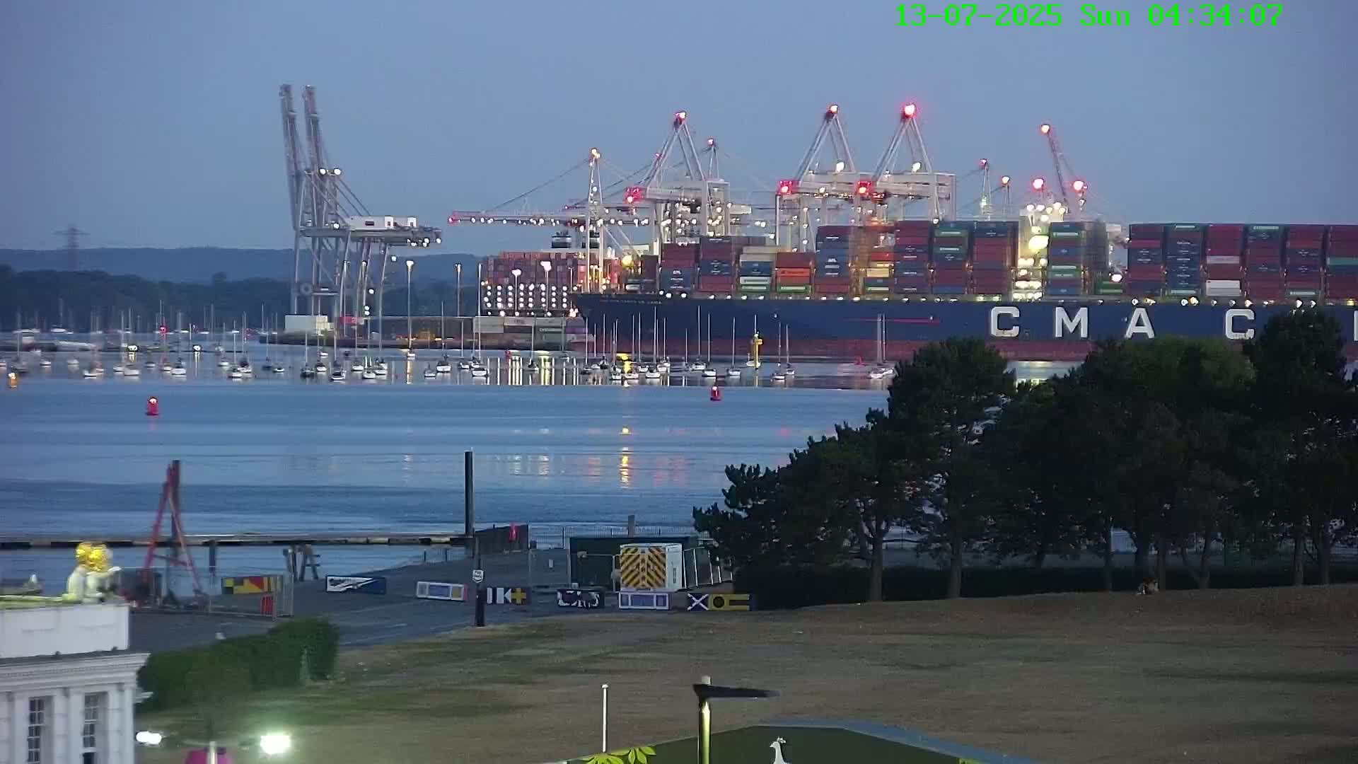 Southampton, Container Port & River Test Container Ship Shipspotting Live Cam - Southampton, Hampshire, South East, England, United Kingdom