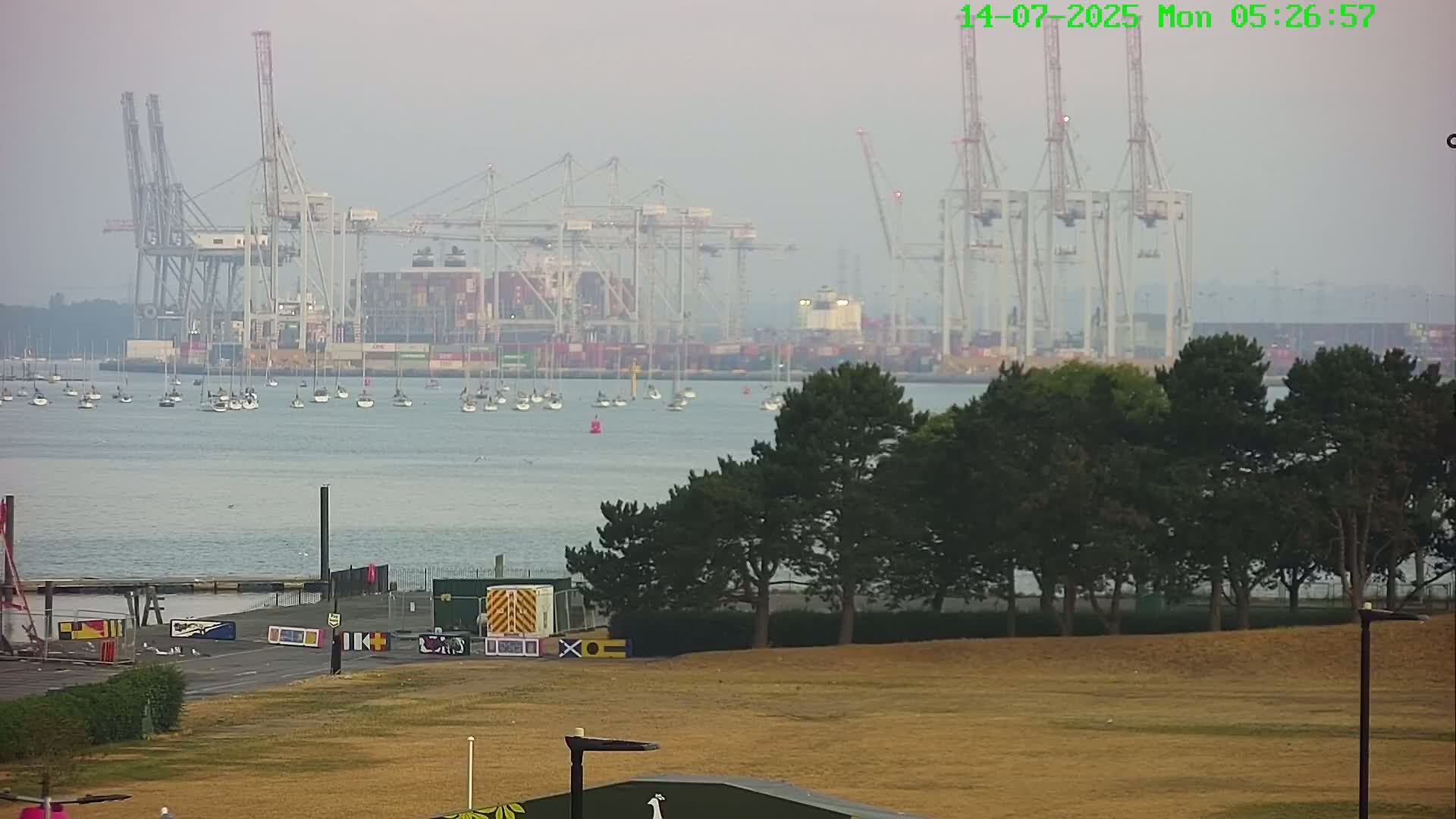 Southampton, Container Port & River Test Container Ship Shipspotting Live Cam - Southampton, Hampshire, South East, England, United Kingdom