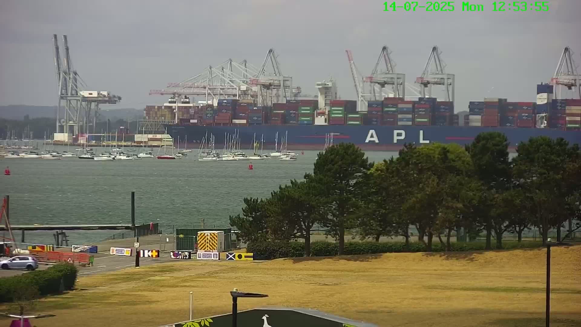 Southampton, Container Port & River Test Container Ship Shipspotting Live Cam - Southampton, Hampshire, South East, England, United Kingdom
