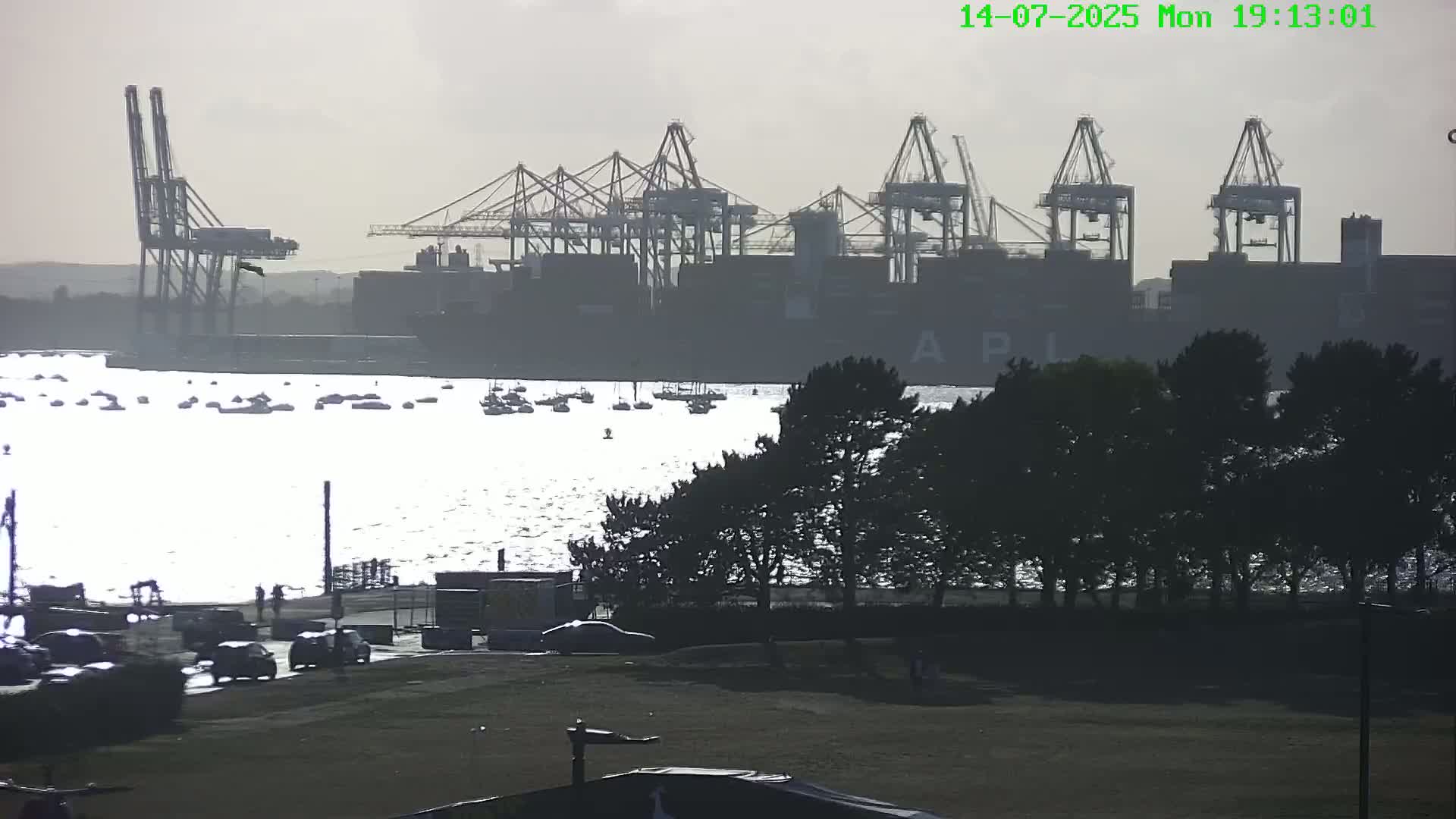 Southampton, Container Port & River Test Container Ship Shipspotting Live Cam - Southampton, Hampshire, South East, England, United Kingdom