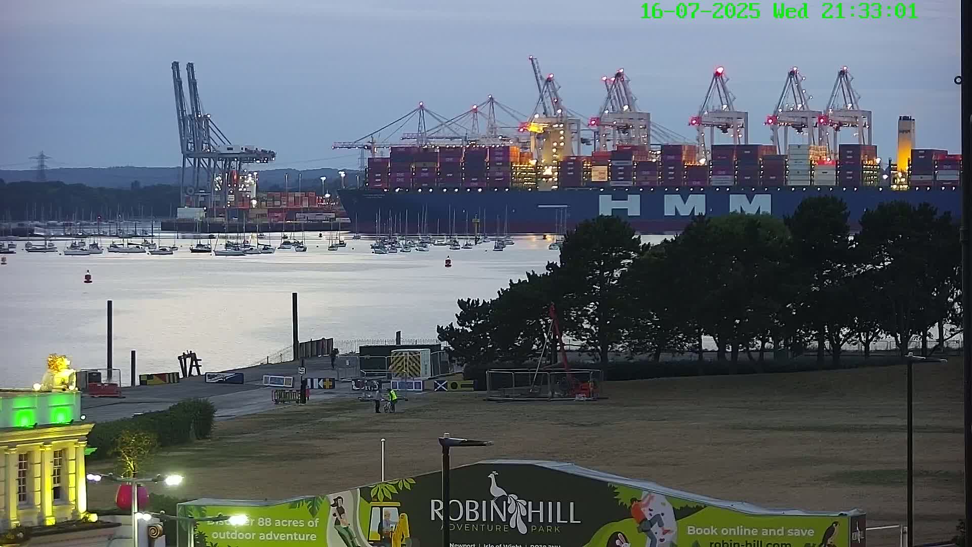 Southampton, Container Port & River Test Container Ship Shipspotting Live Cam - Southampton, Hampshire, South East, England, United Kingdom