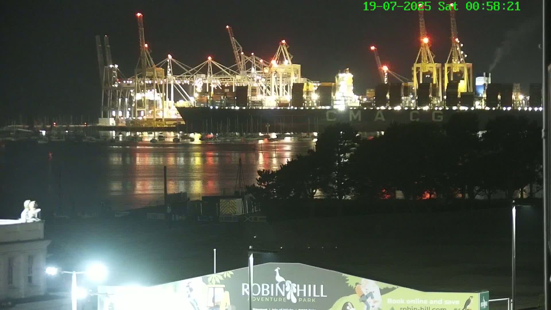Southampton, Container Port & River Test Container Ship Shipspotting Live Cam - Southampton, Hampshire, South East, England, United Kingdom
