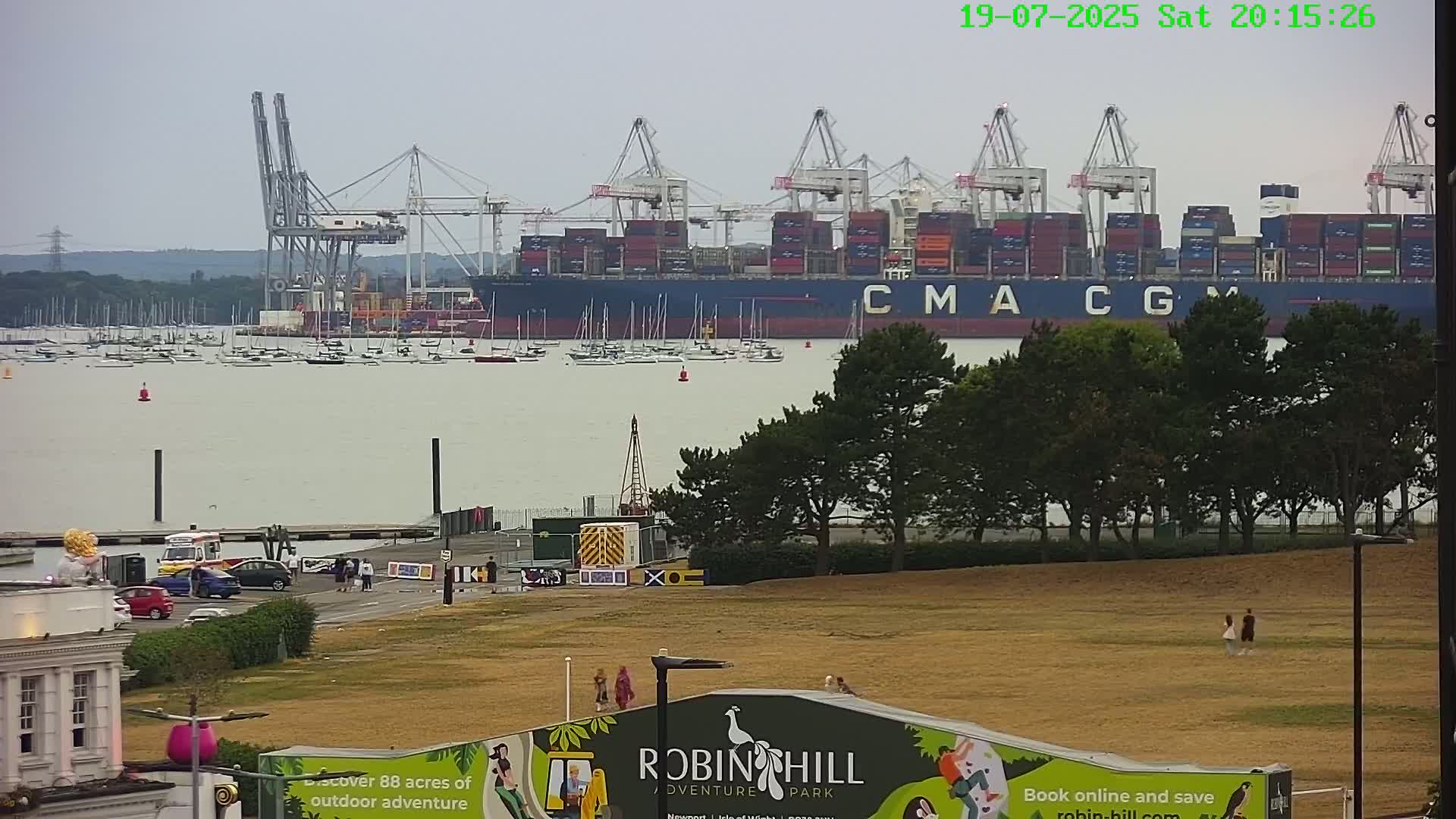 Southampton, Container Port & River Test Container Ship Shipspotting Live Cam - Southampton, Hampshire, South East, England, United Kingdom