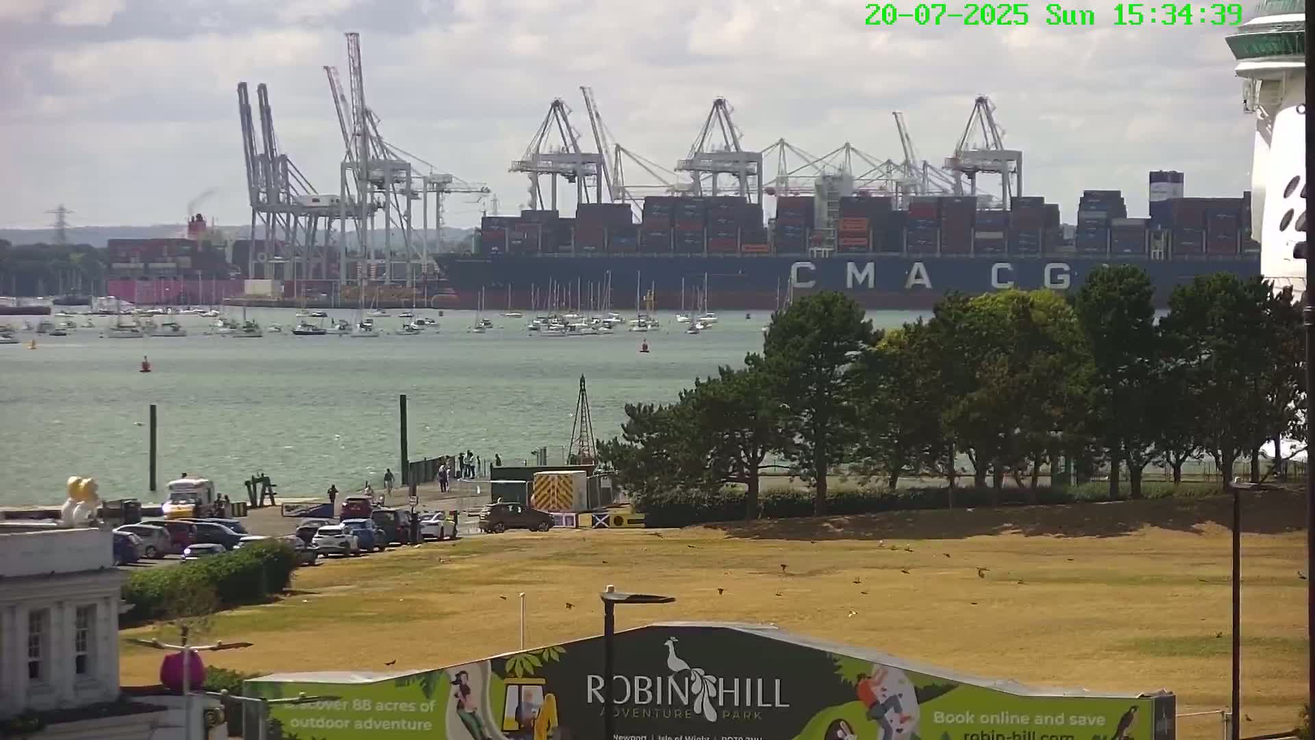 Southampton, Container Port & River Test Container Ship Shipspotting Live Cam - Southampton, Hampshire, South East, England, United Kingdom