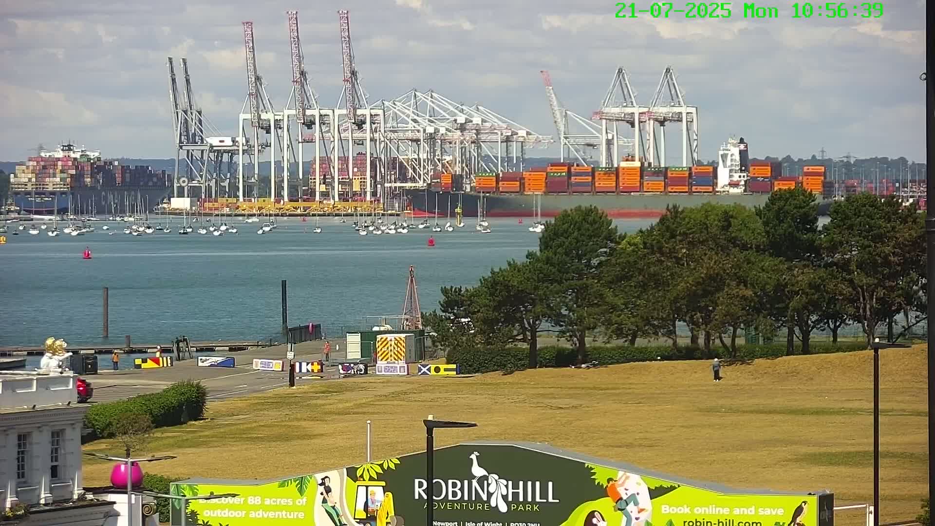 Southampton, Container Port & River Test Container Ship Shipspotting Live Cam - Southampton, Hampshire, South East, England, United Kingdom