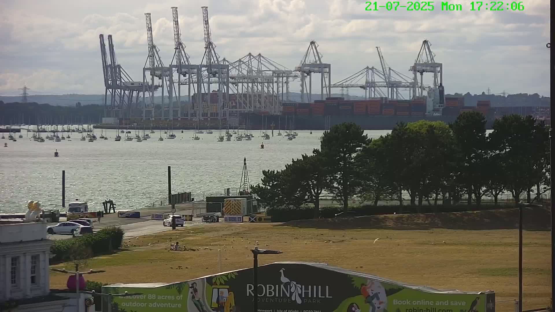 Southampton, Container Port & River Test Container Ship Shipspotting Live Cam - Southampton, Hampshire, South East, England, United Kingdom