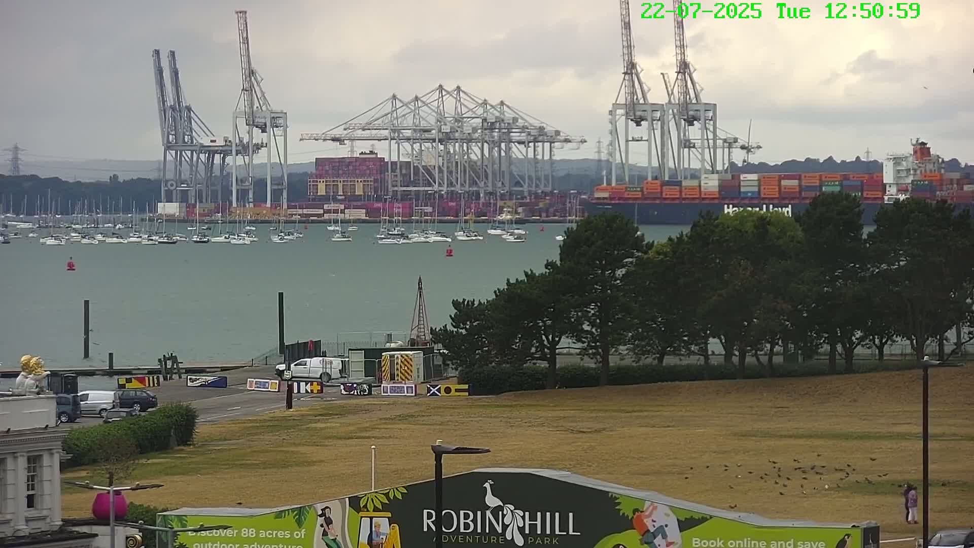 Southampton, Container Port & River Test Container Ship Shipspotting Live Cam - Southampton, Hampshire, South East, England, United Kingdom