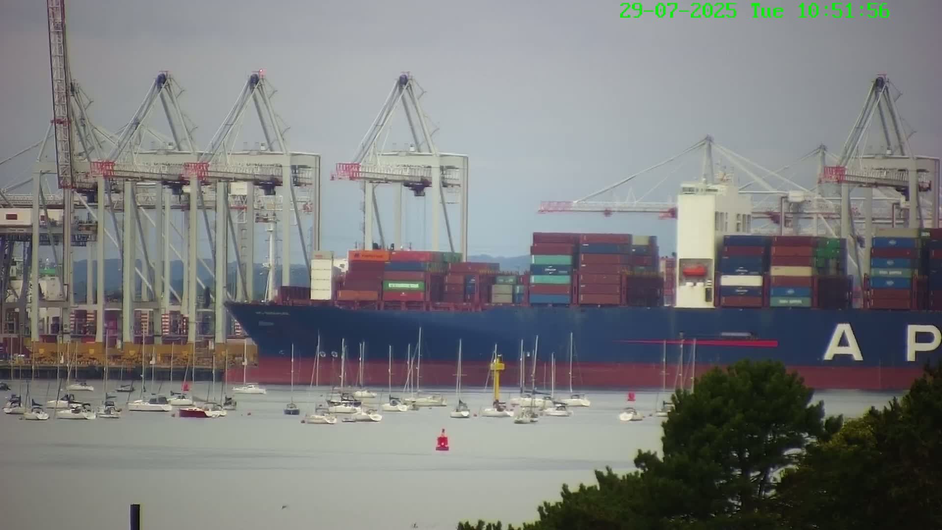 Southampton, Container Port & River Test Container Ship Shipspotting Live Cam - Southampton, Hampshire, South East, England, United Kingdom