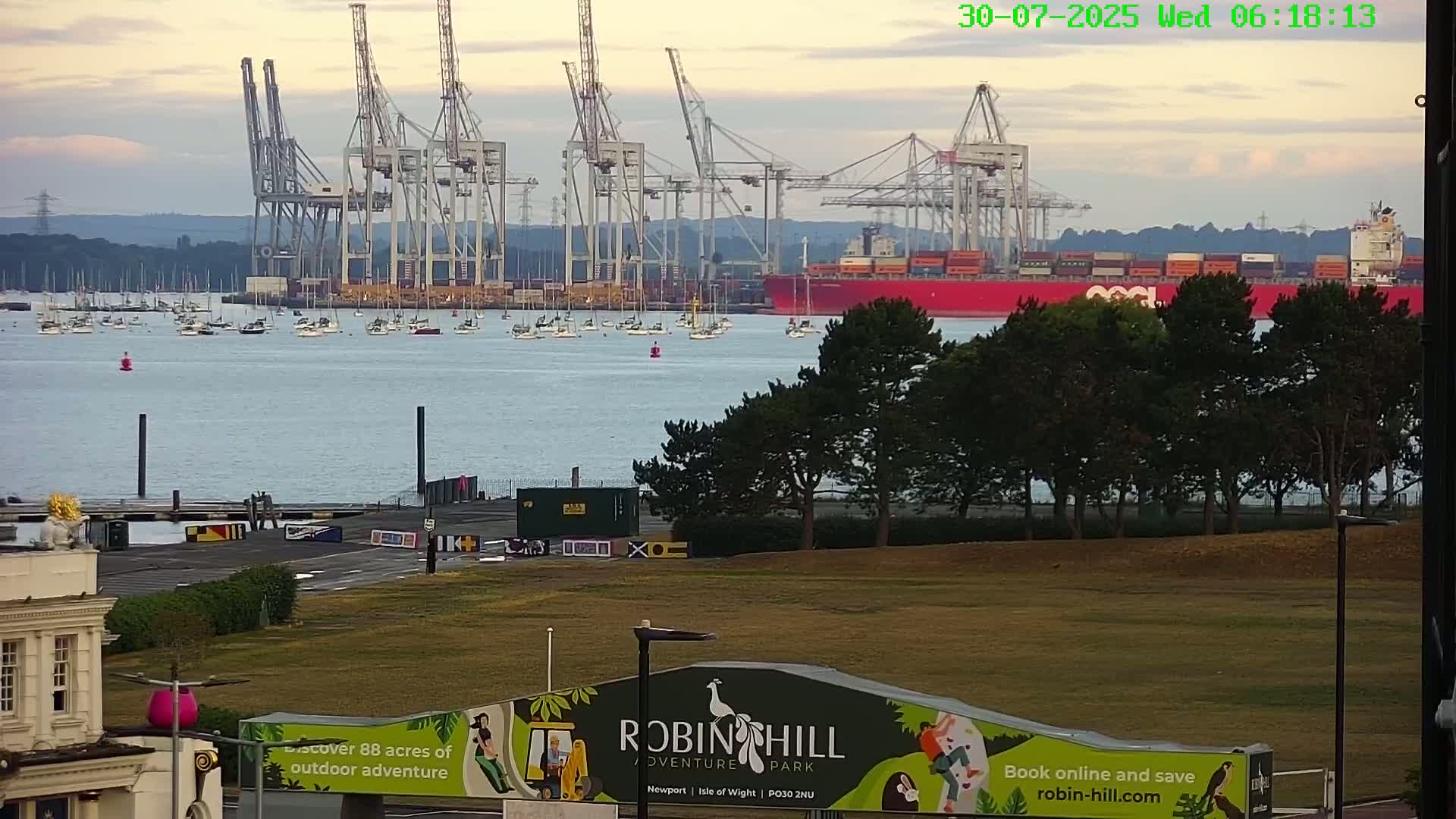 Southampton, Container Port & River Test Container Ship Shipspotting Live Cam - Southampton, Hampshire, South East, England, United Kingdom